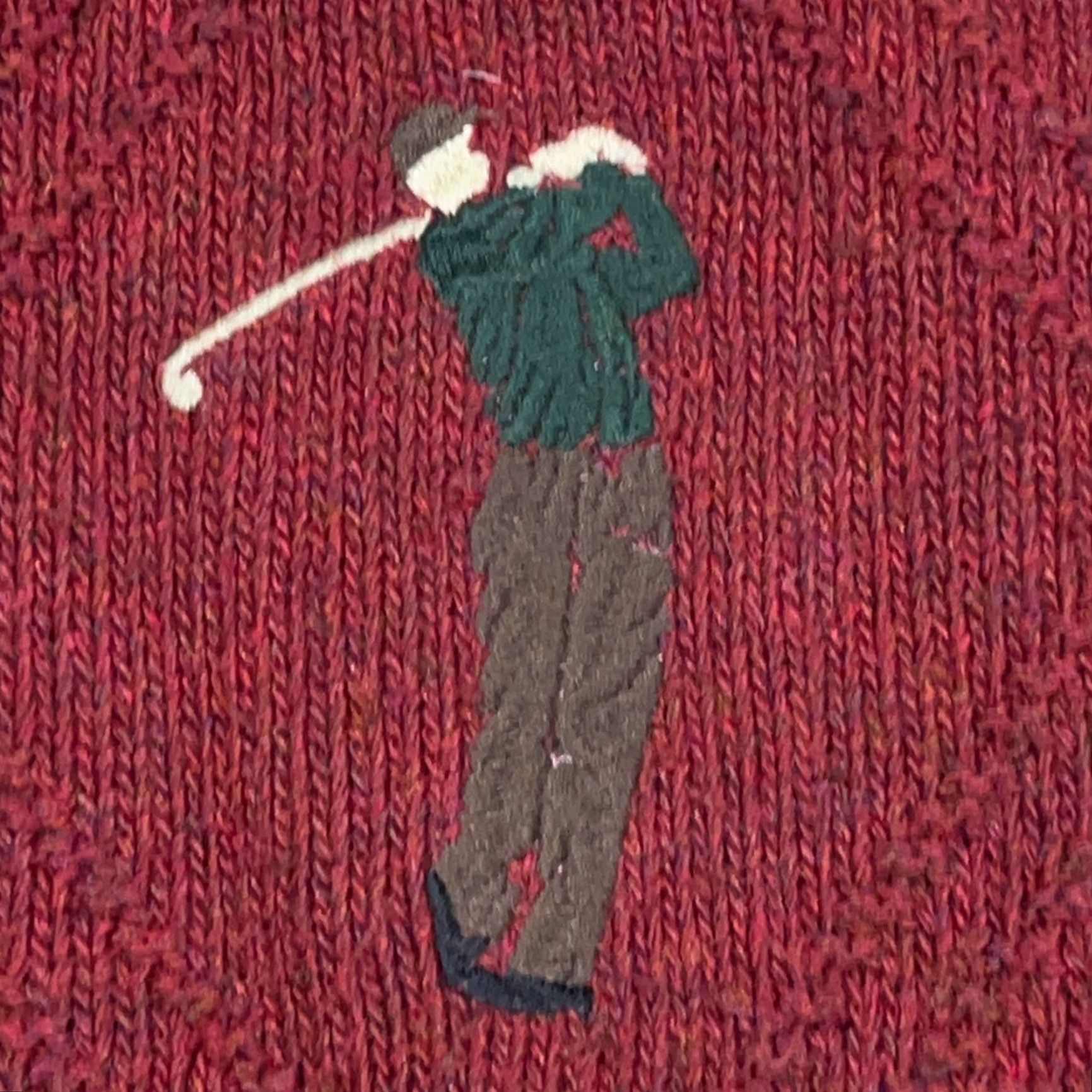Haggar VINTAGE Haggar Sweater Men M Red Embroidered Logo Golf V-Neck Heavyweight Pullover 90s Classic Knit Apparel Size US M / EU 48-50 / 2 - 3 Thumbnail