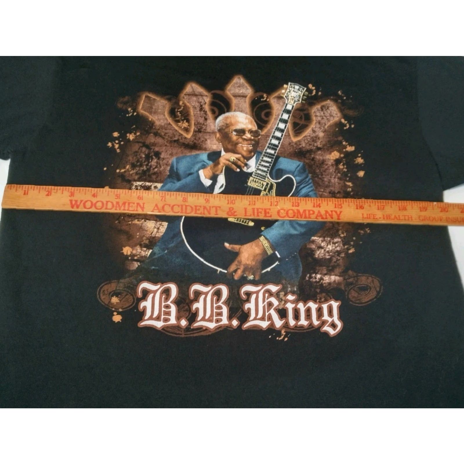 Anvil BB King Shirt Men L 2010 Tour T Black Cotton Knit Short Sleeve Crew Neck Graphic Double-Sided Music Blues Guitarist T-Shirt Anvil Size US L / EU 52-54 / 3 - 4 Thumbnail