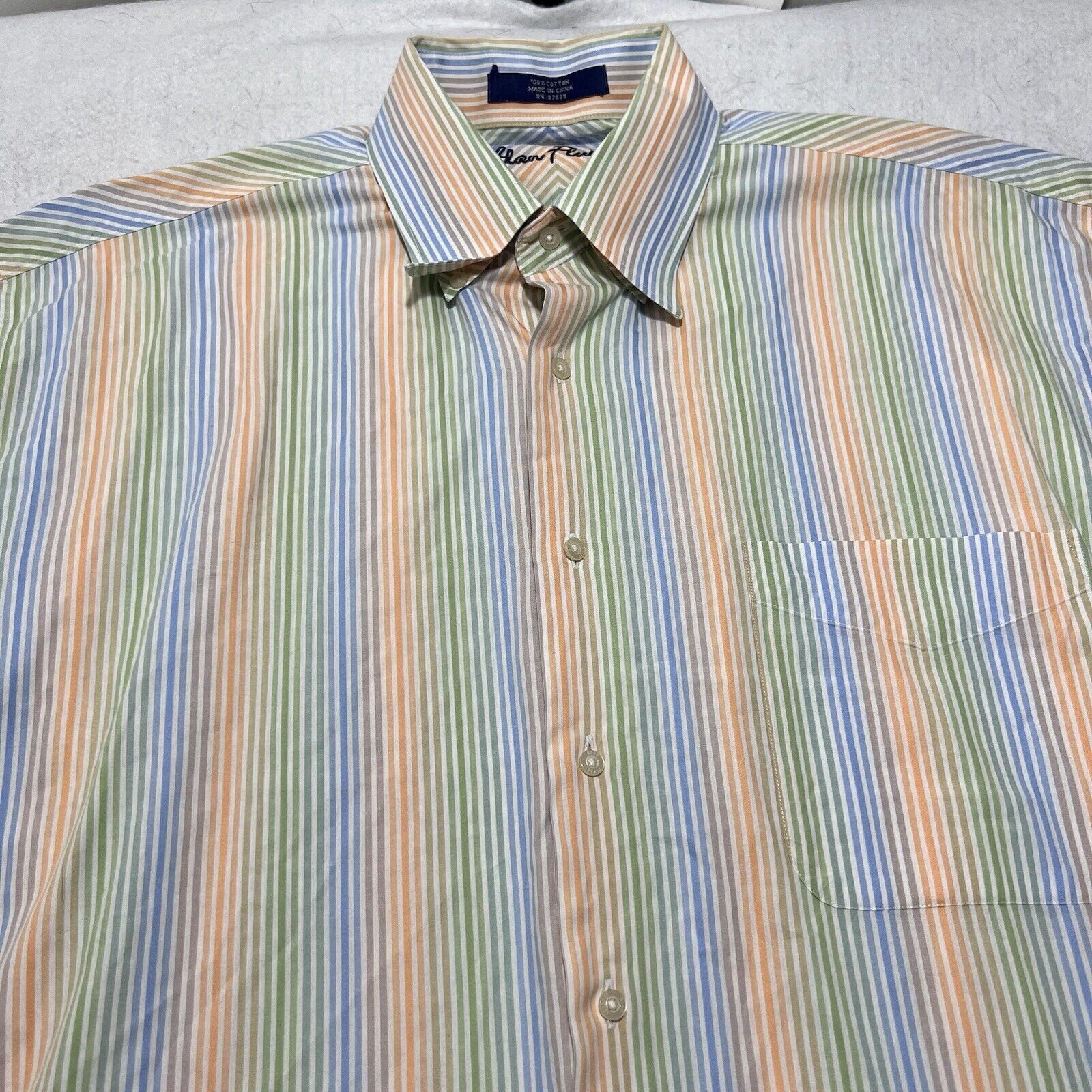Alan Flusser Alan Flusser XL Colorful Striped Button Down Collared Shirt Size US XL / EU 56 / 4 - 2 Thumbnail