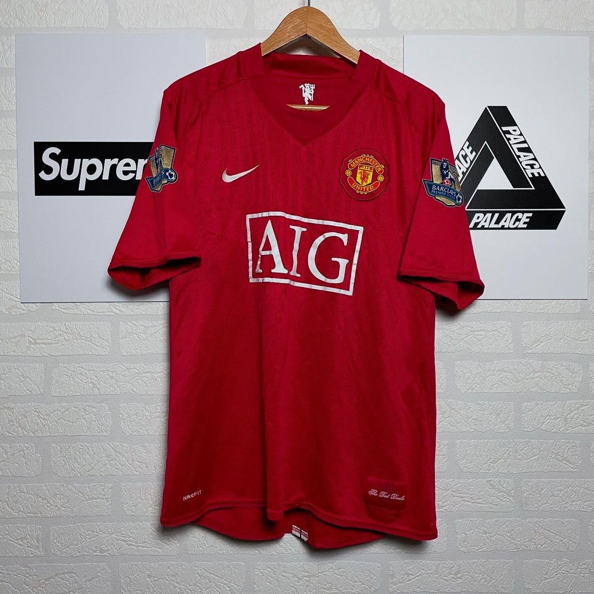 Nike × Vintage Jersey t-shirt Manchester United 2008 #15 Vidic Vintage Nike Size US L / EU 52-54 / 3 - 2 Thumbnail