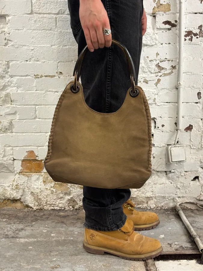 Gucci Gucci Suede Camel Hobo Bag Size ONE SIZE - 2 Thumbnail