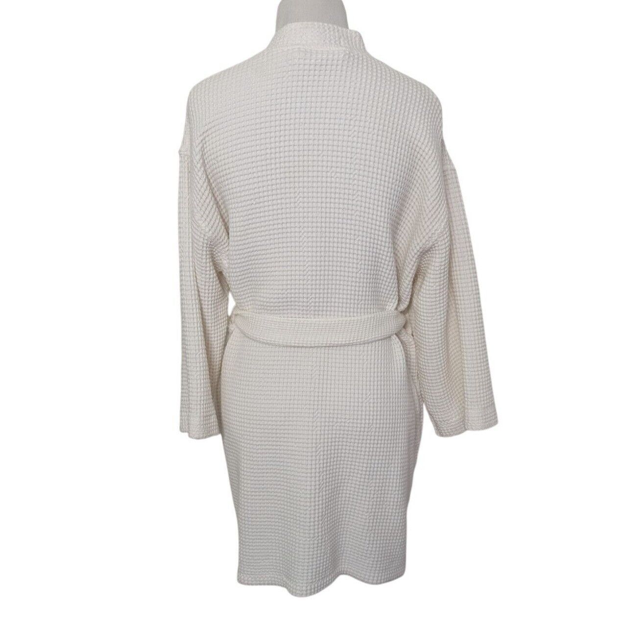 Designer Sweetwater Waffle Knit Kimono Robe Womens Size Medium White Size M / US 6-8 / IT 42-44 - 6 Thumbnail