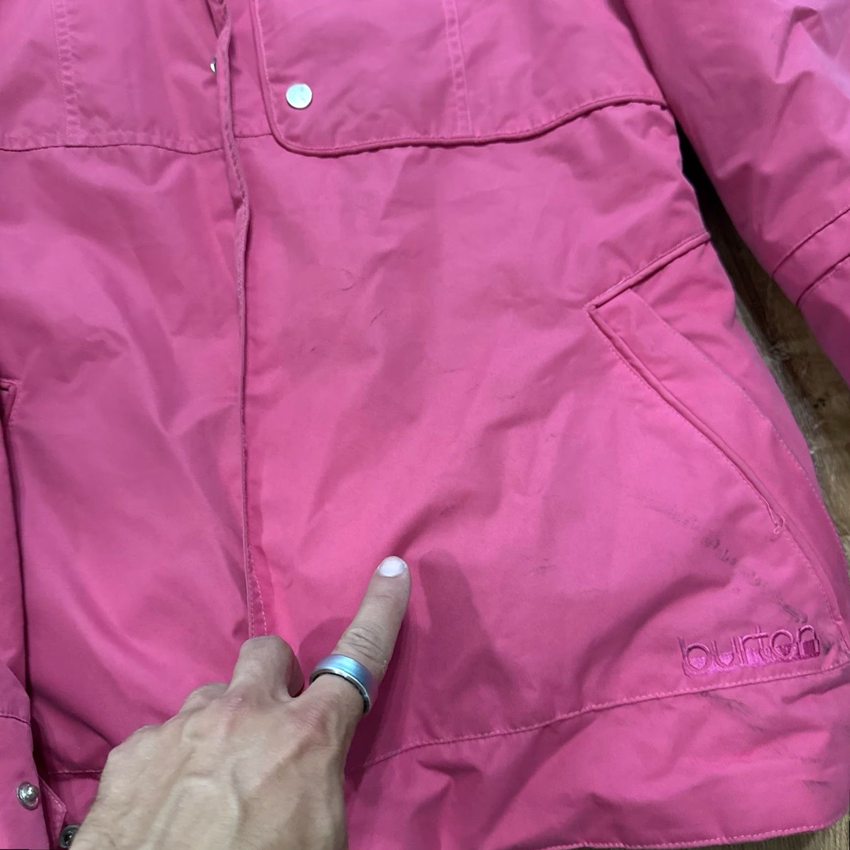Burton BURTON Mutiny Womens DryRide Insulated Hoodie Ski Jacket Coat Medium Pink - STAIN, Regular, Polyester, Jacket Size M / US 6-8 / IT 42-44 - 6 Thumbnail