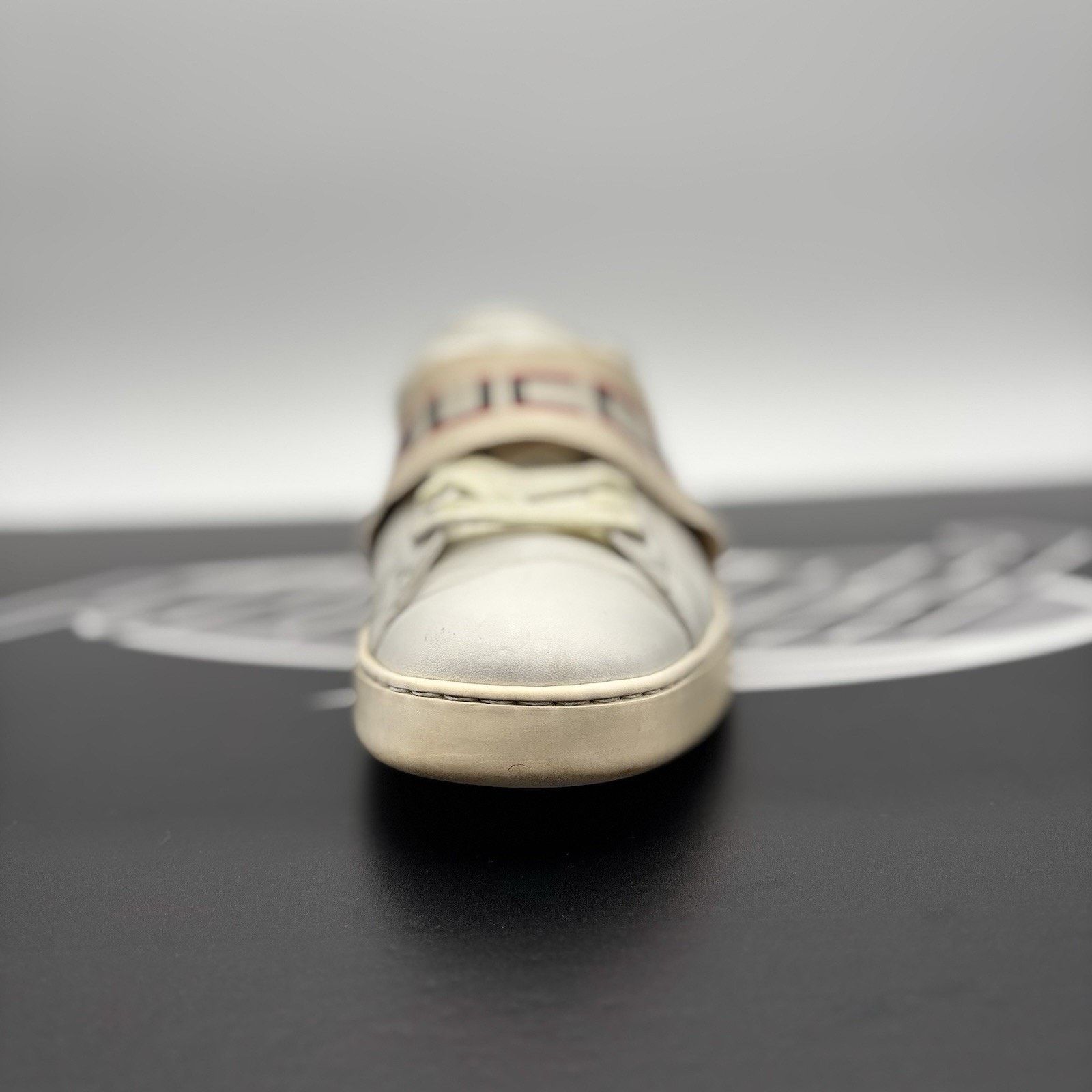 Gucci Size 9 G (9.5 US) - Gucci Ace Leather With Strap ' White ' Size US 9.5 / EU 42-43 - 15 Thumbnail