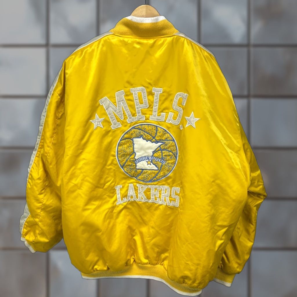 NBA VINTAGE Minneapolis Lakers Sand Bomber Jacket NBA 2XL Size US XXL / EU 58 / 5 - 1 Thumbnail