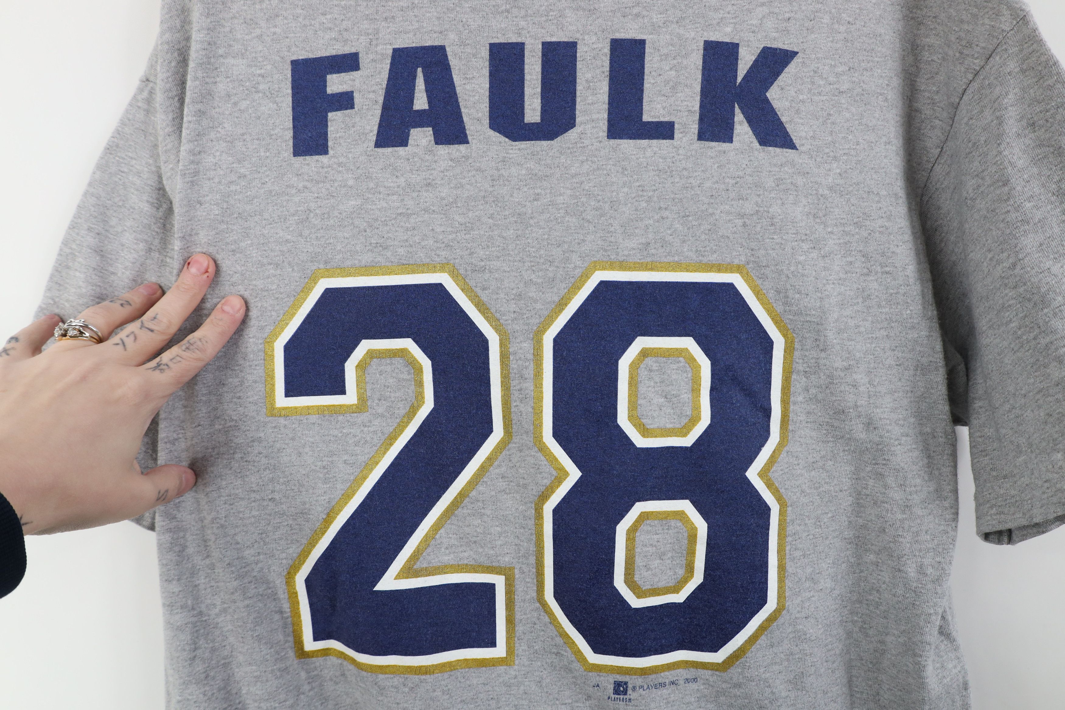 Vintage Vintage 90s Y2K Faulk St Louis Rams Football Jersey T-Shirt Size US L / EU 52-54 / 3 - 12 Thumbnail