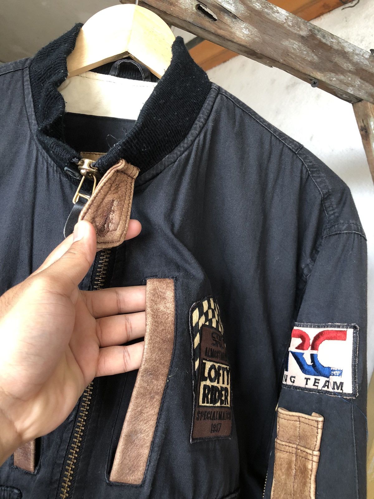 Vintage Vintage SRC Racing Team Hi-Tech Multi Patches Bomber Jacket Size US L / EU 52-54 / 3 - 11 Thumbnail