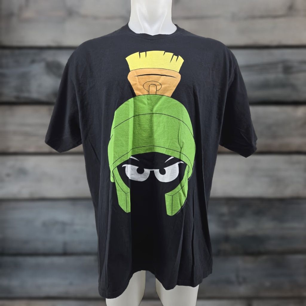 Port & Company VINTAGE Looney Tunes Port & Company T-Shirt Marvin The Martian Big Face Graphic Print 3XL Black Crewneck Short Sleeve Mens Size US XXL / EU 58 / 5 - 1 Thumbnail