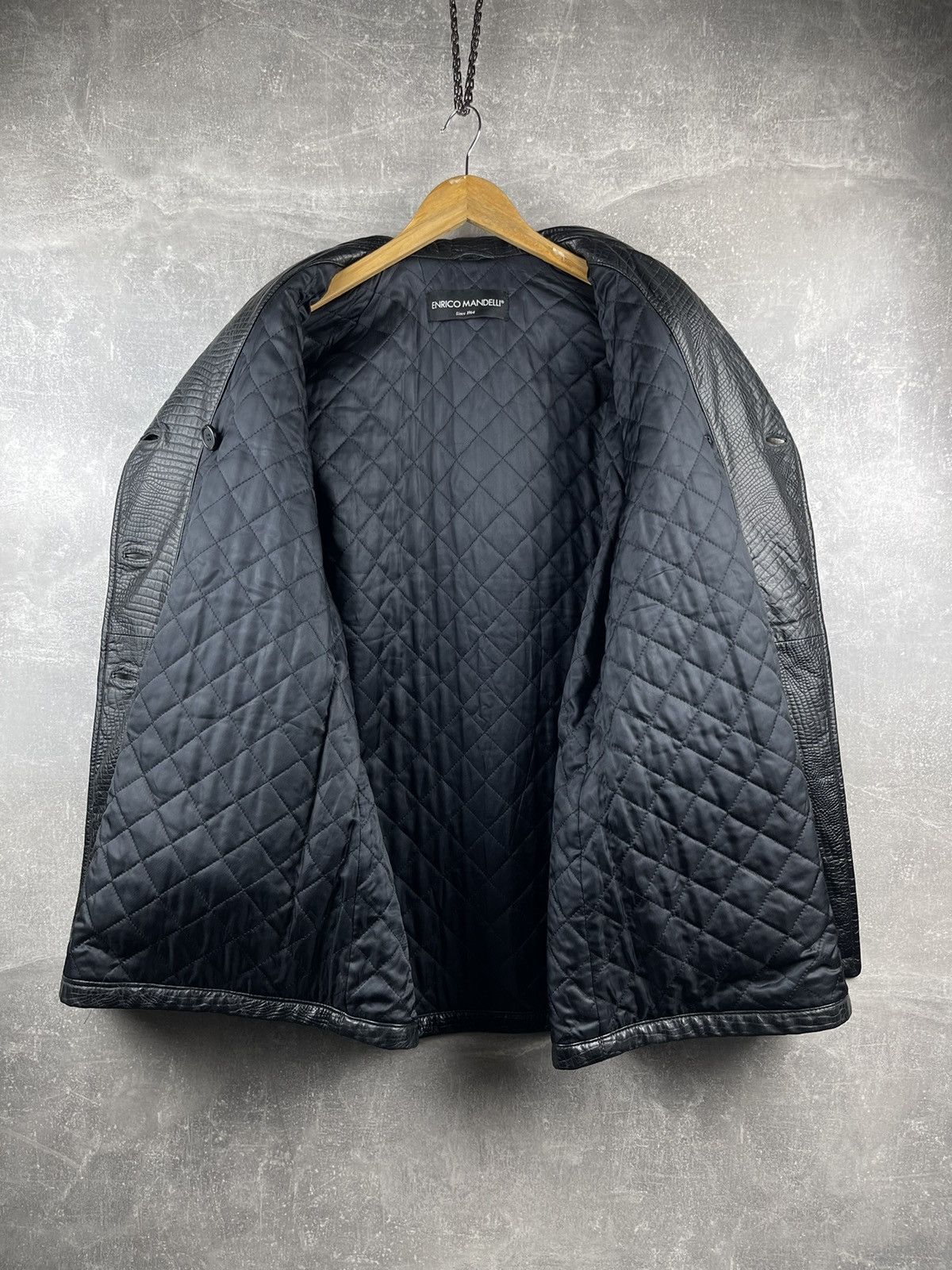Mandelli Enrico Mandelli Real Fur Leather Doublebreatsed Jacket Coat Size US M / EU 48-50 / 2 - 12 Thumbnail