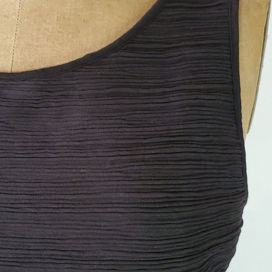 Ann Taylor Ann Taylor Size LP Cami Tank Top Camisole Black Texture Size L / US 10 / IT 46 - 5 Thumbnail