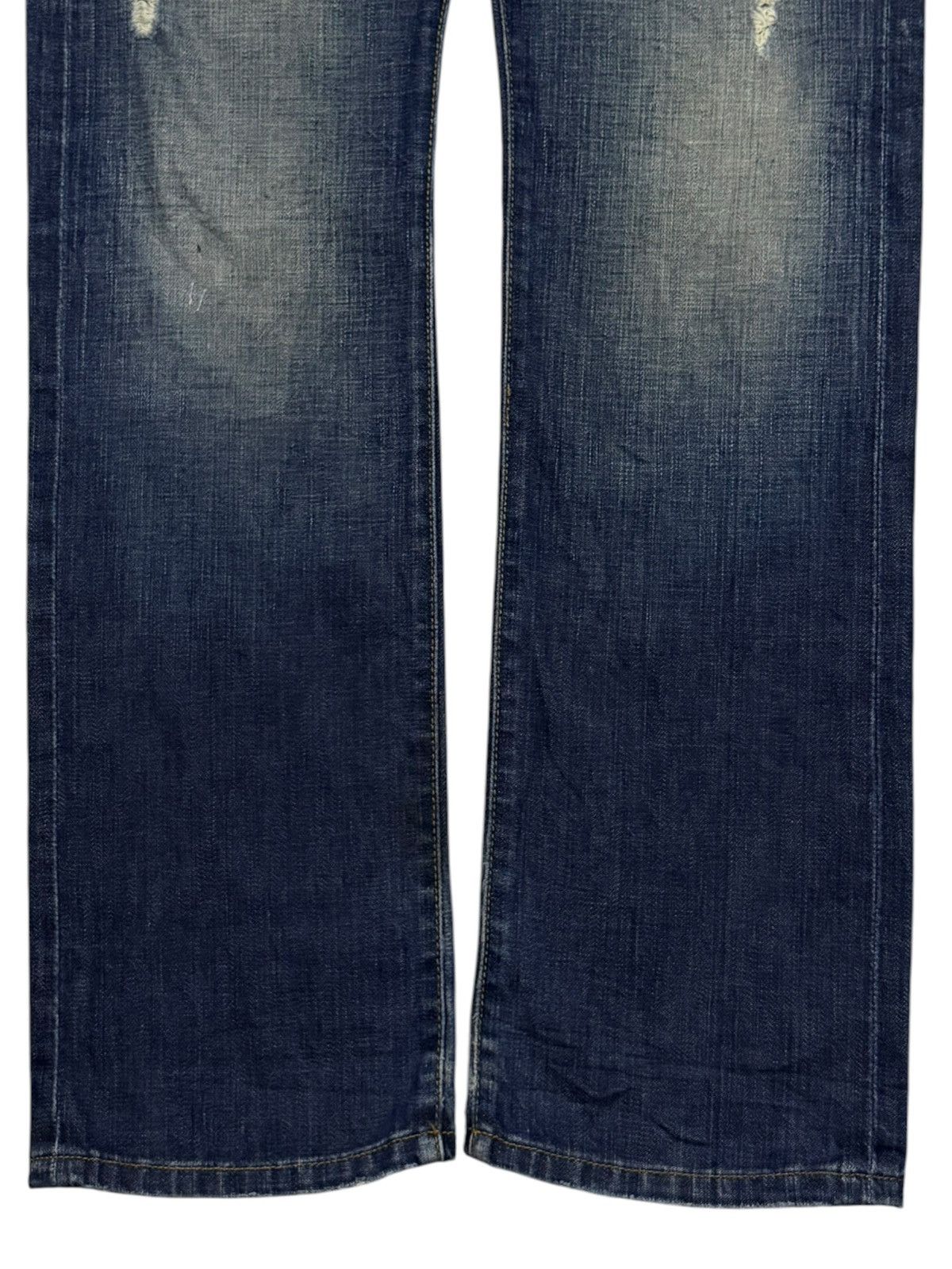 Japanese Brand Vintage Y2K Artisan De Luxe Destroy Blue | Slim Straight W32 Size US 32 / EU 48 - 6 Thumbnail