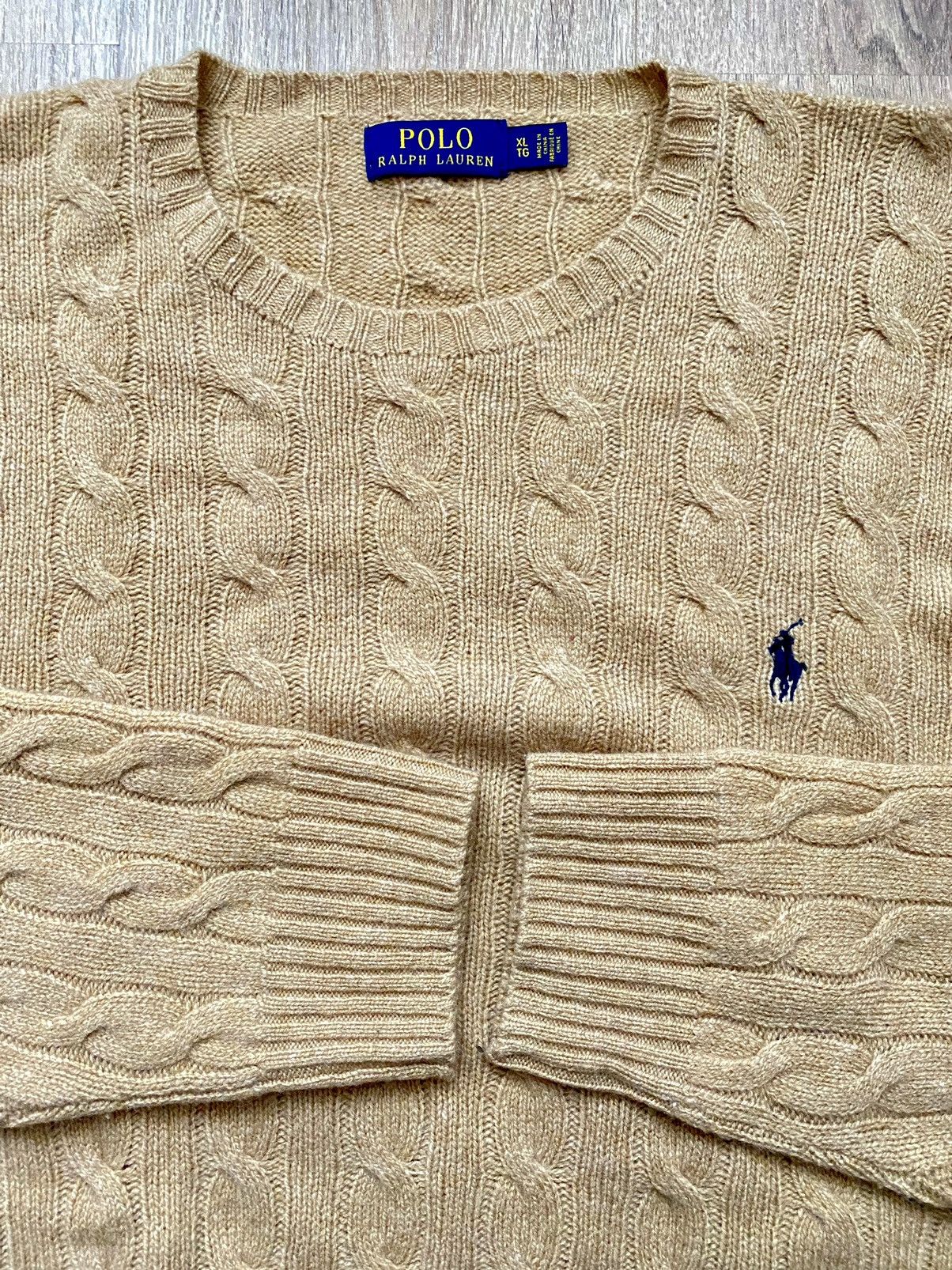 Polo Ralph Lauren × Vintage Polo Ralph Lauren beige wool cashmere soft touch sweater Size US XL / EU 56 / 4 - 2 Thumbnail