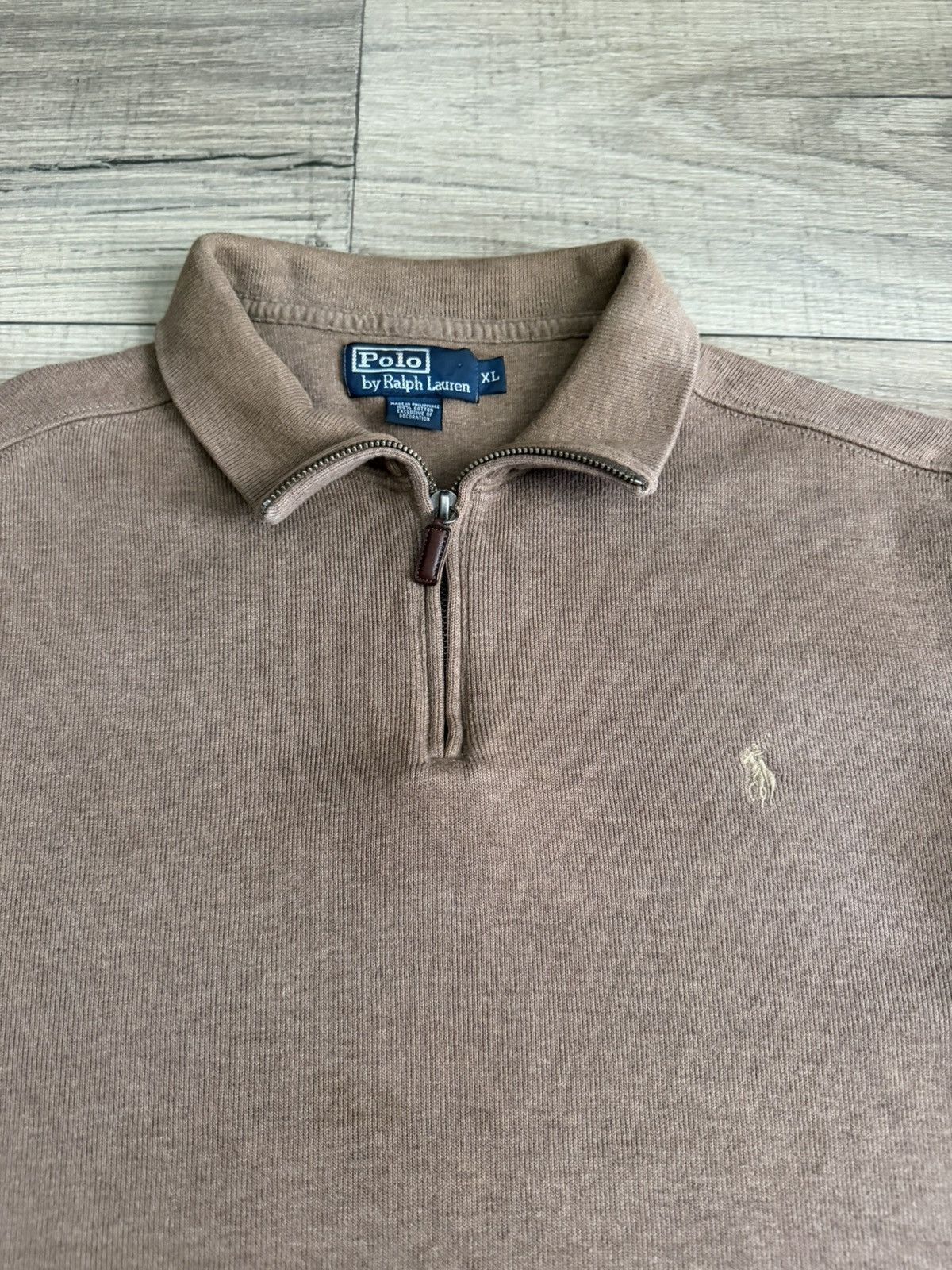 Polo Ralph Lauren Vintage 90’s Polo Ralph Lauren Sweater Brown Quarter zip XL Size US XL / EU 56 / 4 - 5 Thumbnail