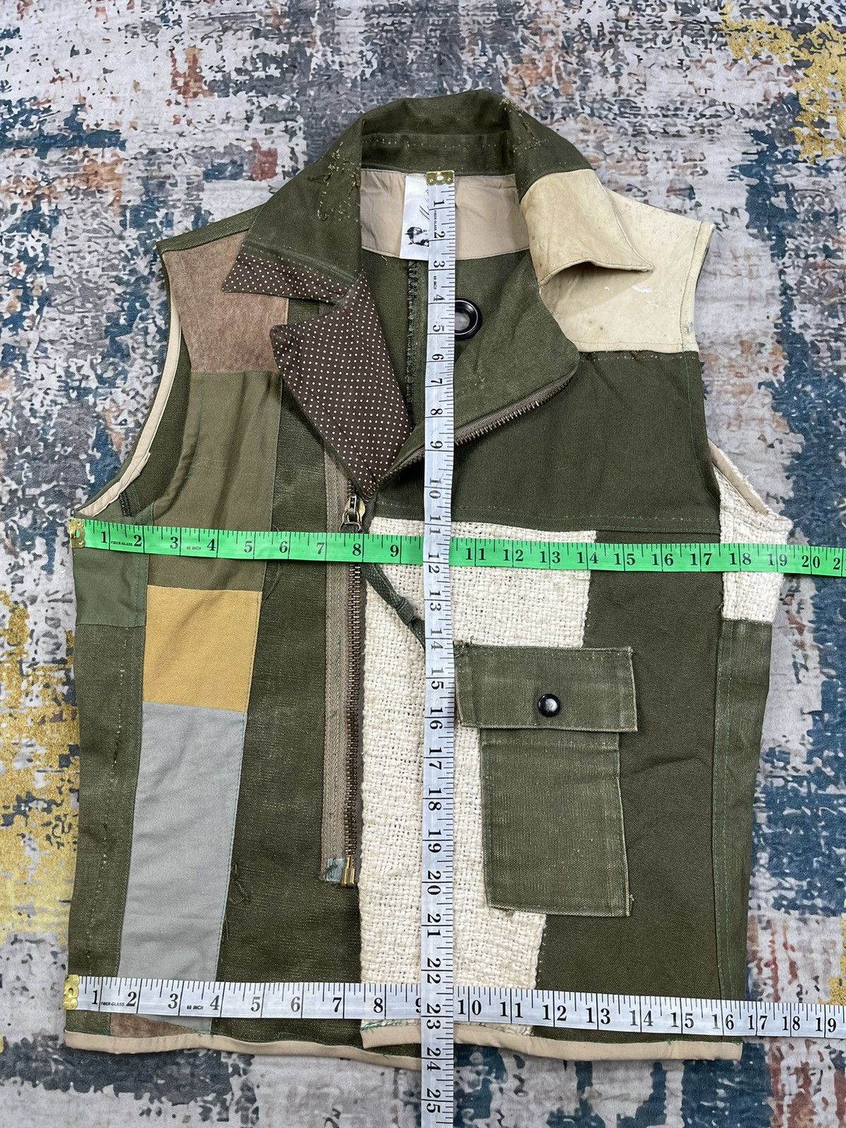 If Six Was Nine Macaronic Japan Upcycle Reconstruction Double Collar Size US M / EU 48-50 / 2 - 11 Thumbnail