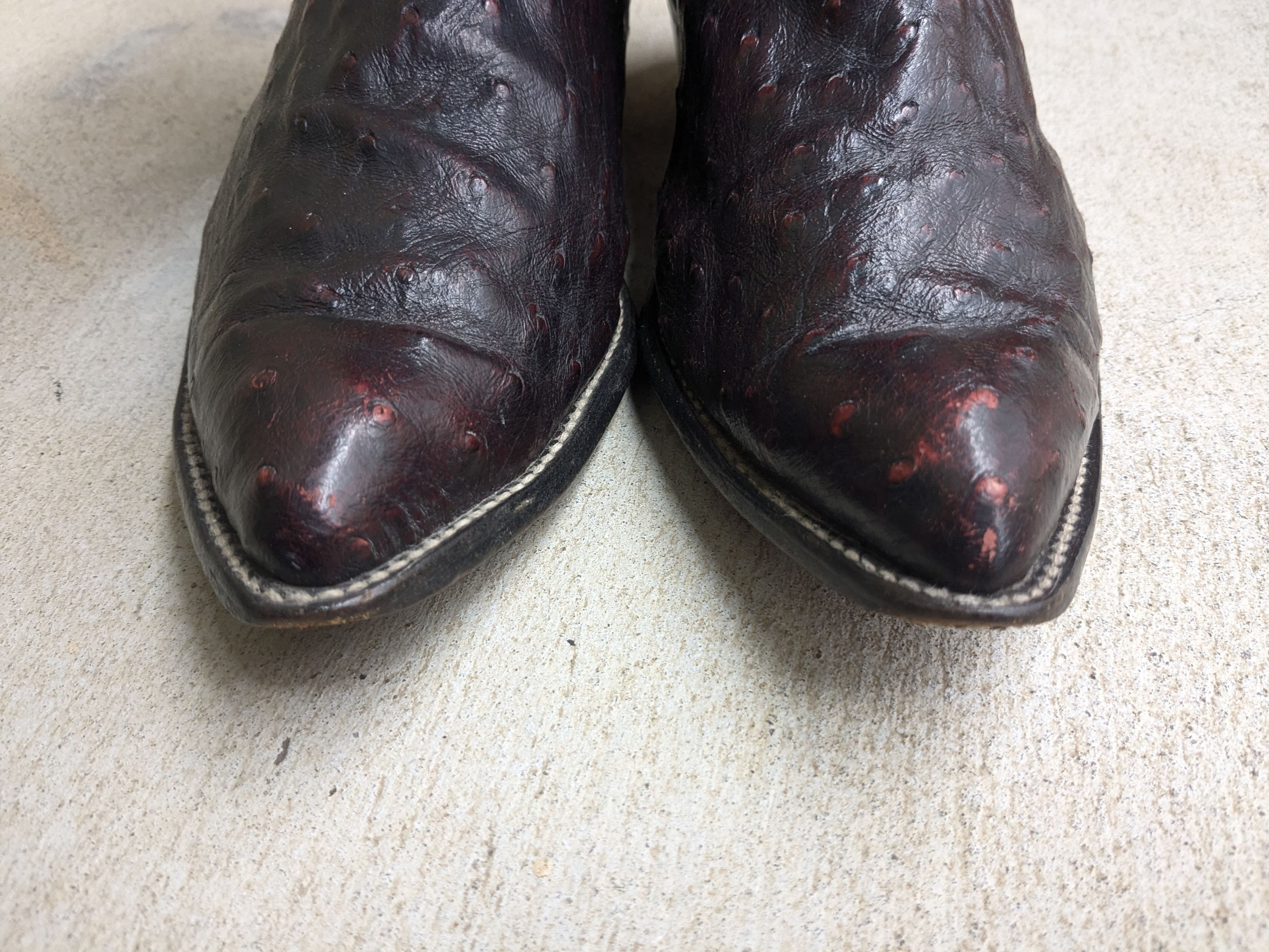 Nocona Cowboy Boots Ostrich Leather 8.5 Exotic Western