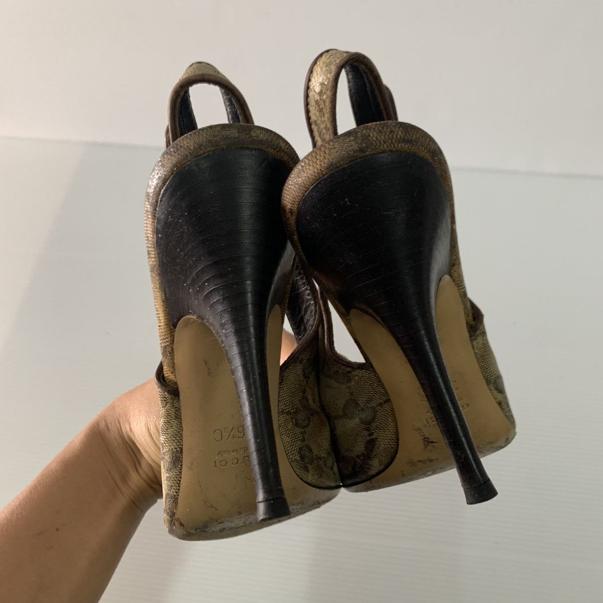 Gucci Gucci Monogram Heels Size US 6.5 / IT 36.5 - 6 Thumbnail