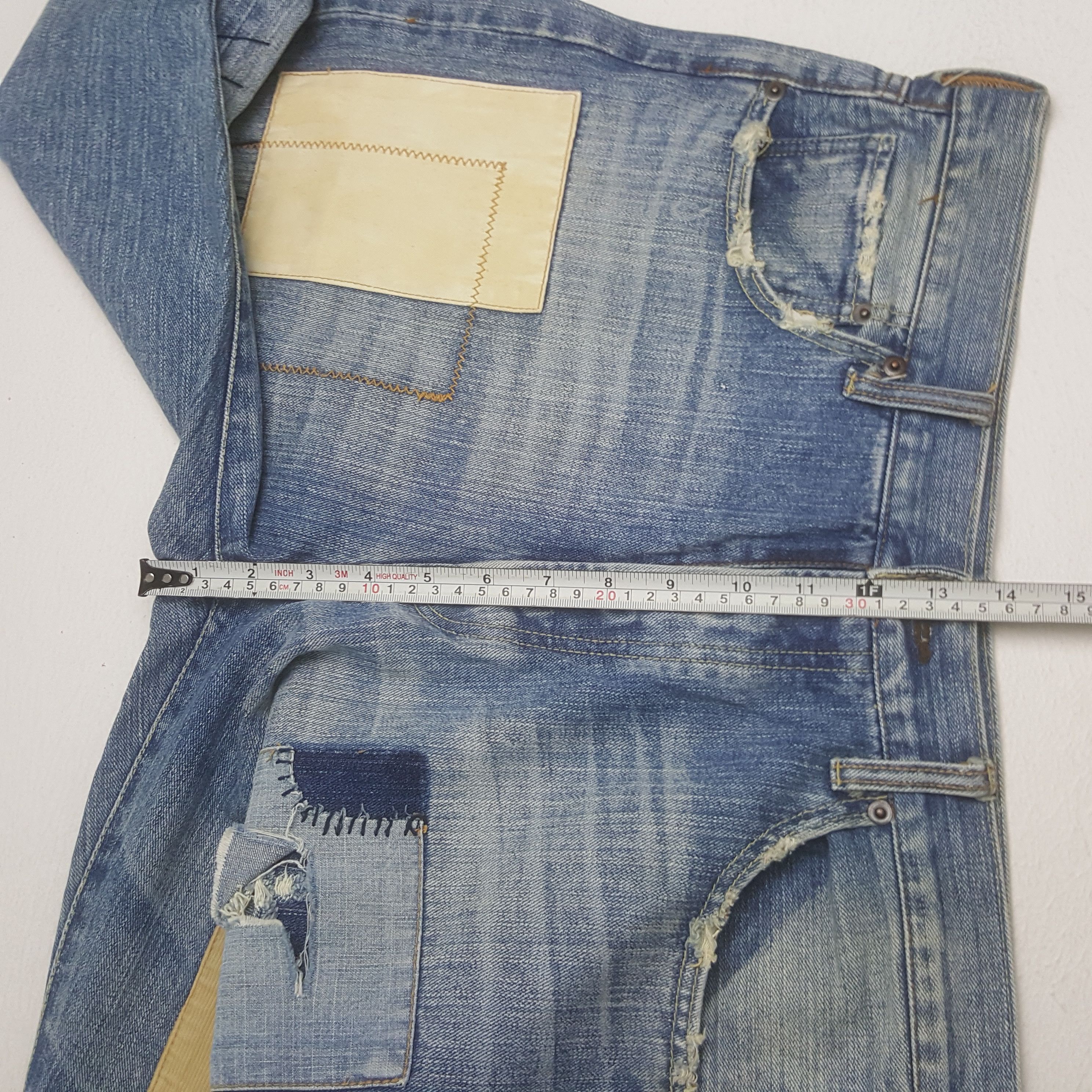 Japanese Brand Vintage Exribitionist Japanese Patchwork Denim Jeans Size US 32 / EU 48 - 11 Thumbnail
