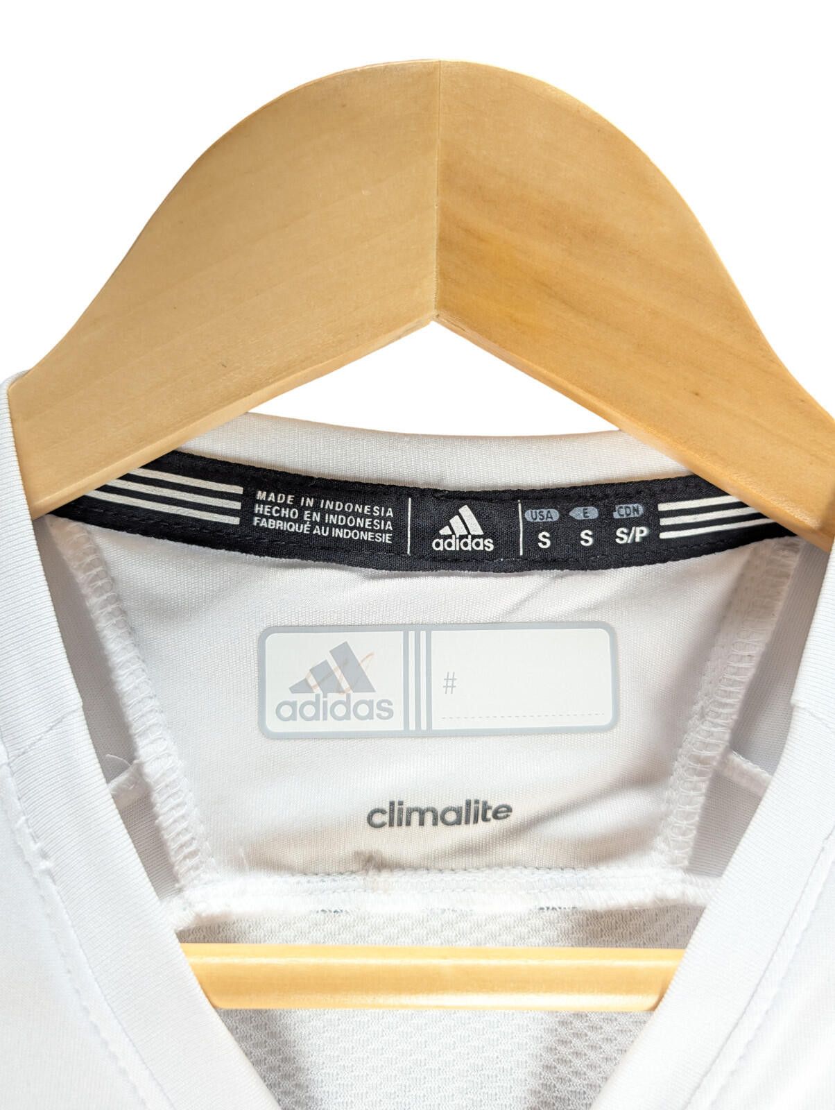 Adidas Adidas Jersey S Climalite Long Sleeve V-Neck Number 1 White Size S / US 4 / IT 40 - 6 Thumbnail
