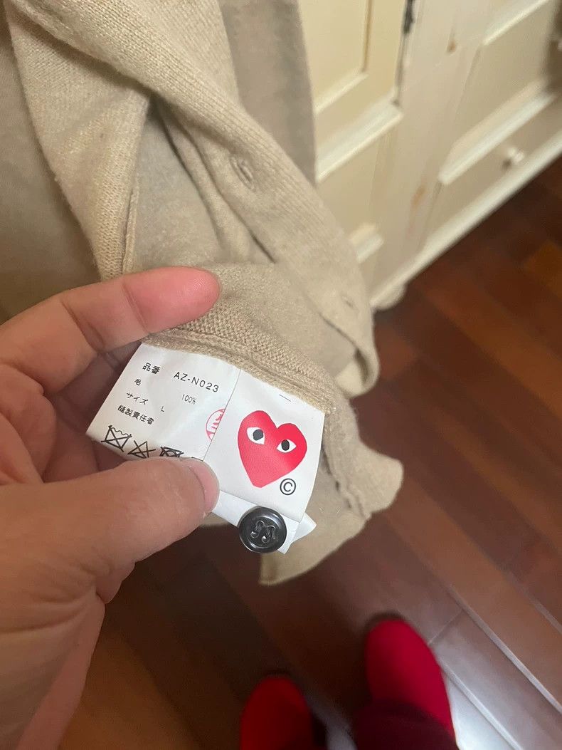 Comme des Garcons Comme Des Garcons Camel Black Heart Cardigan Size L / US 10 / IT 46 - 4 Thumbnail