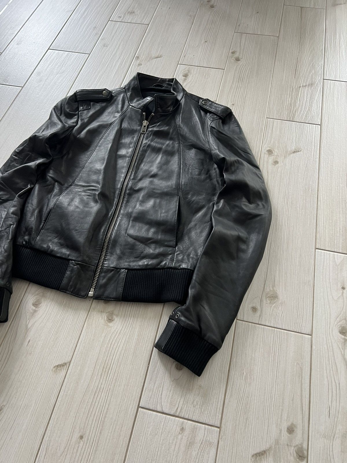 Allsaints All Saints Ramones Leather RARE Avant Garde Y2K Jacket large Size US L / EU 52-54 / 3 - 3 Thumbnail