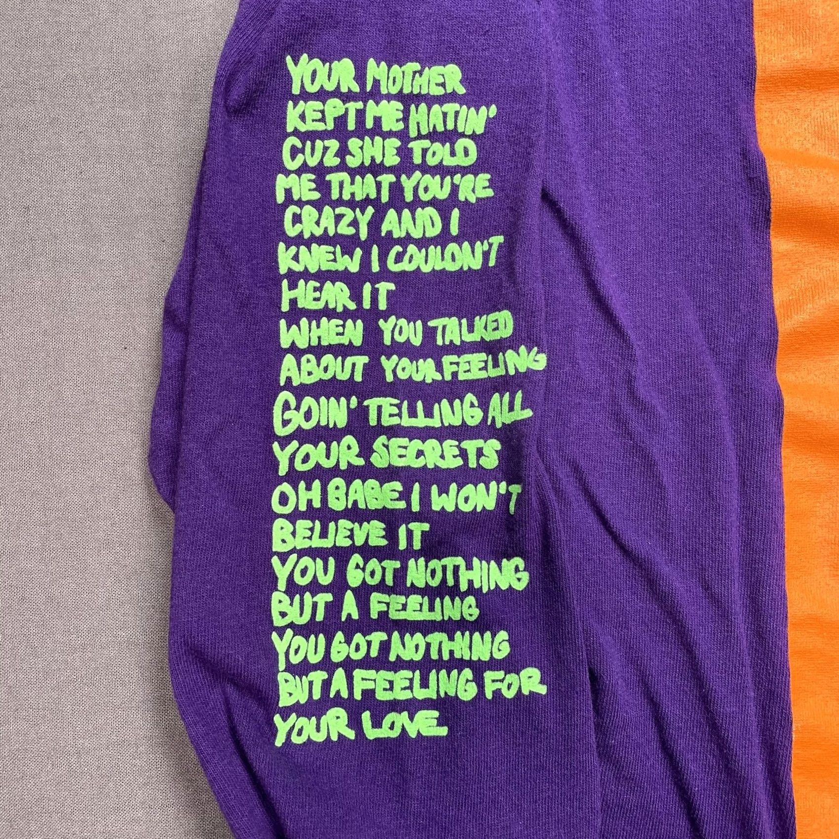 Vintage Remi Wolf Shirt Mens M Purple WOO! Flowers Lyrics Long Sleeve Graphic Tee Size US M / EU 48-50 / 2 - 3 Thumbnail