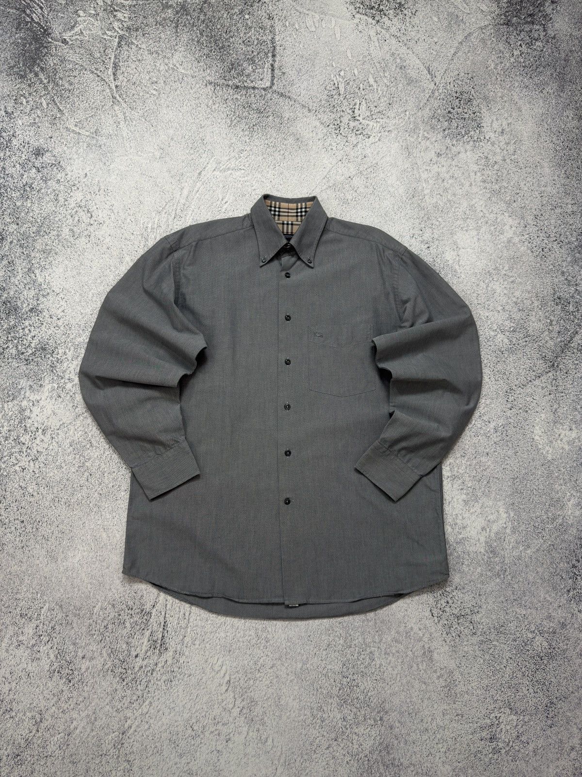 Burberry VINTAGE BURBERRY BUTTON UP LONG-SLEEVE SHIRT Size US XL / EU 56 / 4 - 1 Thumbnail