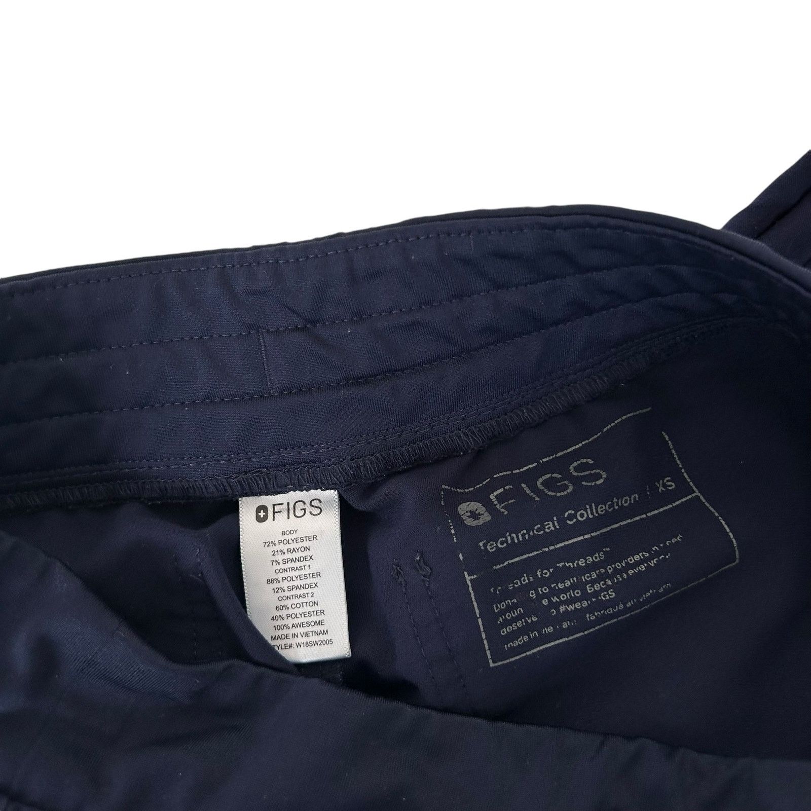Other Figs Navy Blue Zamora Jogger Scrub Pants Sz XS Size 26" / US 2 / IT 38 - 3 Thumbnail