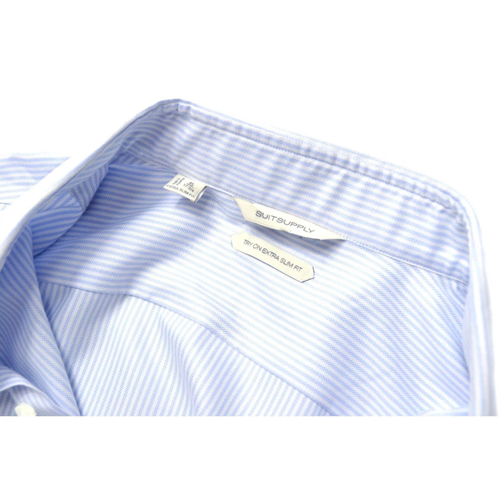 Suitsupply SUITSUPPLY Shirt Men's Extra Slim Try On Pinstripe Button Up 45 / 17 3/4 Size US XXL / EU 58 / 5 - 4 Thumbnail
