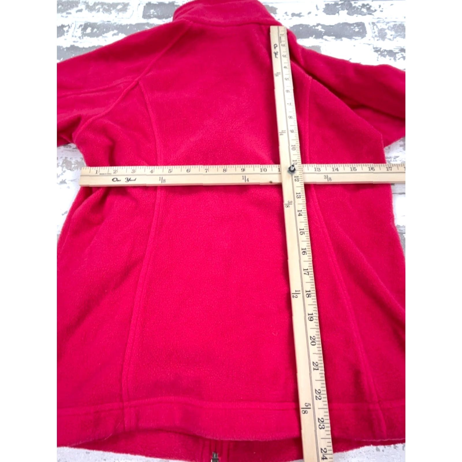 Pinko VINTAGE Columbia Jacket Women M Pink Fleece Full Zip Embroidered Logo Zipper Short Length All Seasons Size M / US 6-8 / IT 42-44 - 7 Thumbnail