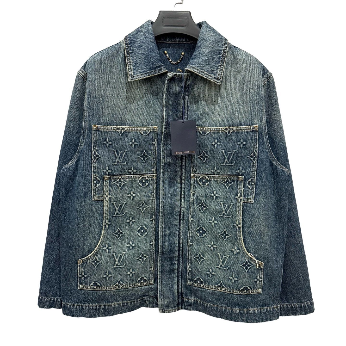 Louis Vuitton Louis Vuitton Debossed Monogram Denim Jacket 50 Size US M / EU 48-50 / 2 - 1 Thumbnail