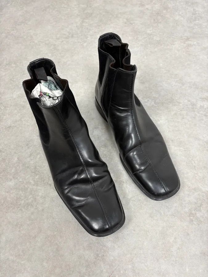 Prada 2000s Prada Black Premium Leather Chelsea Boots Size US 8.5 / EU 41-42 - 4 Thumbnail