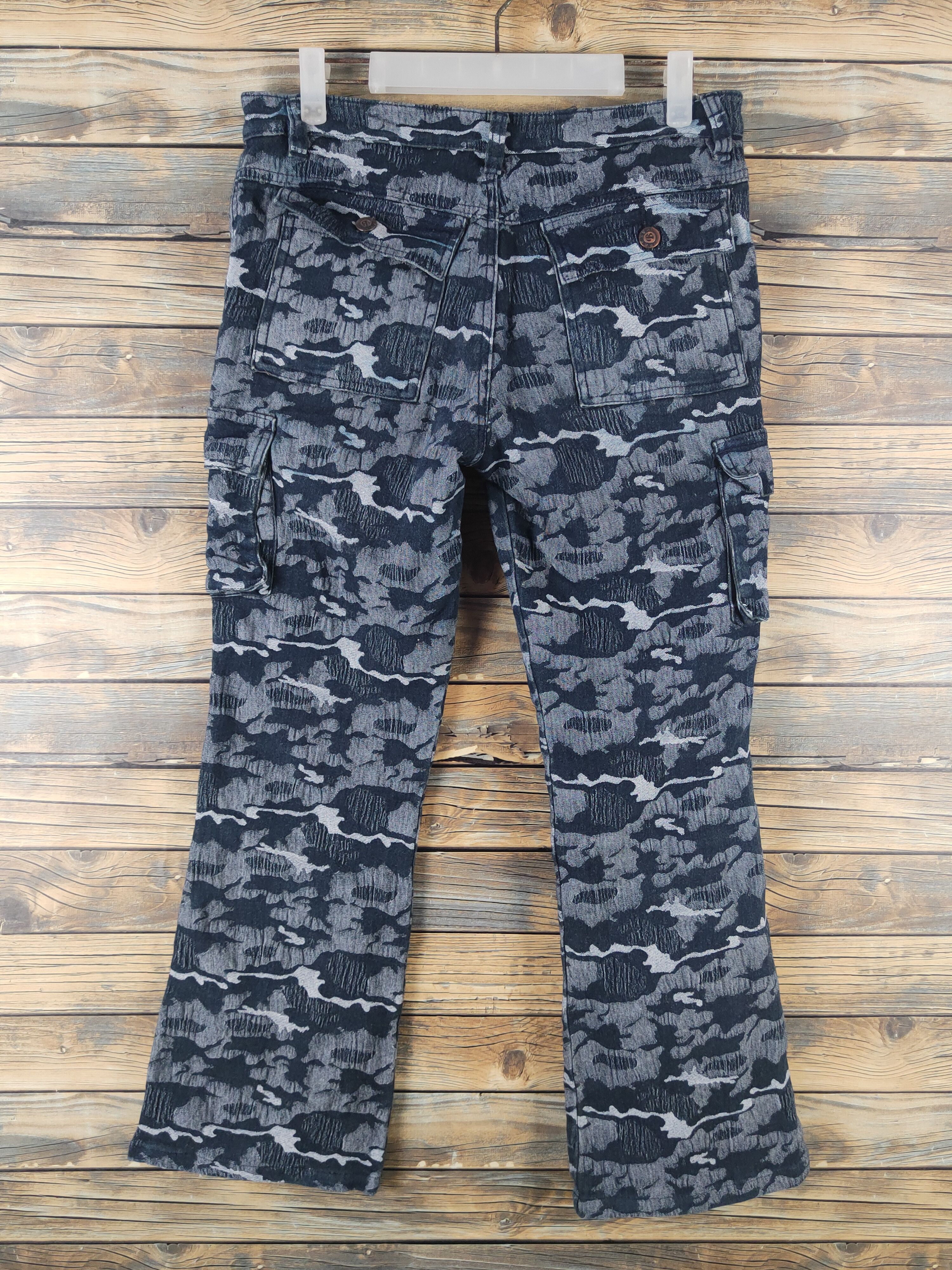 Japanese Brand DL Brenda Blue Multipocket Cargo Pants #2649 Size 29" - 7 Thumbnail
