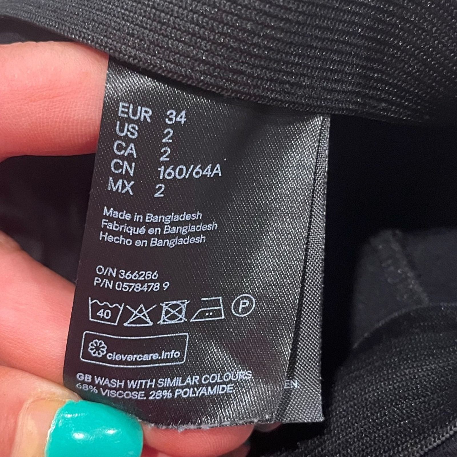 H&M H&M Womens High Rise Pants Pockets Elastic Waistband Size 2 Size 26" / US 2 / IT 38 - 5 Thumbnail