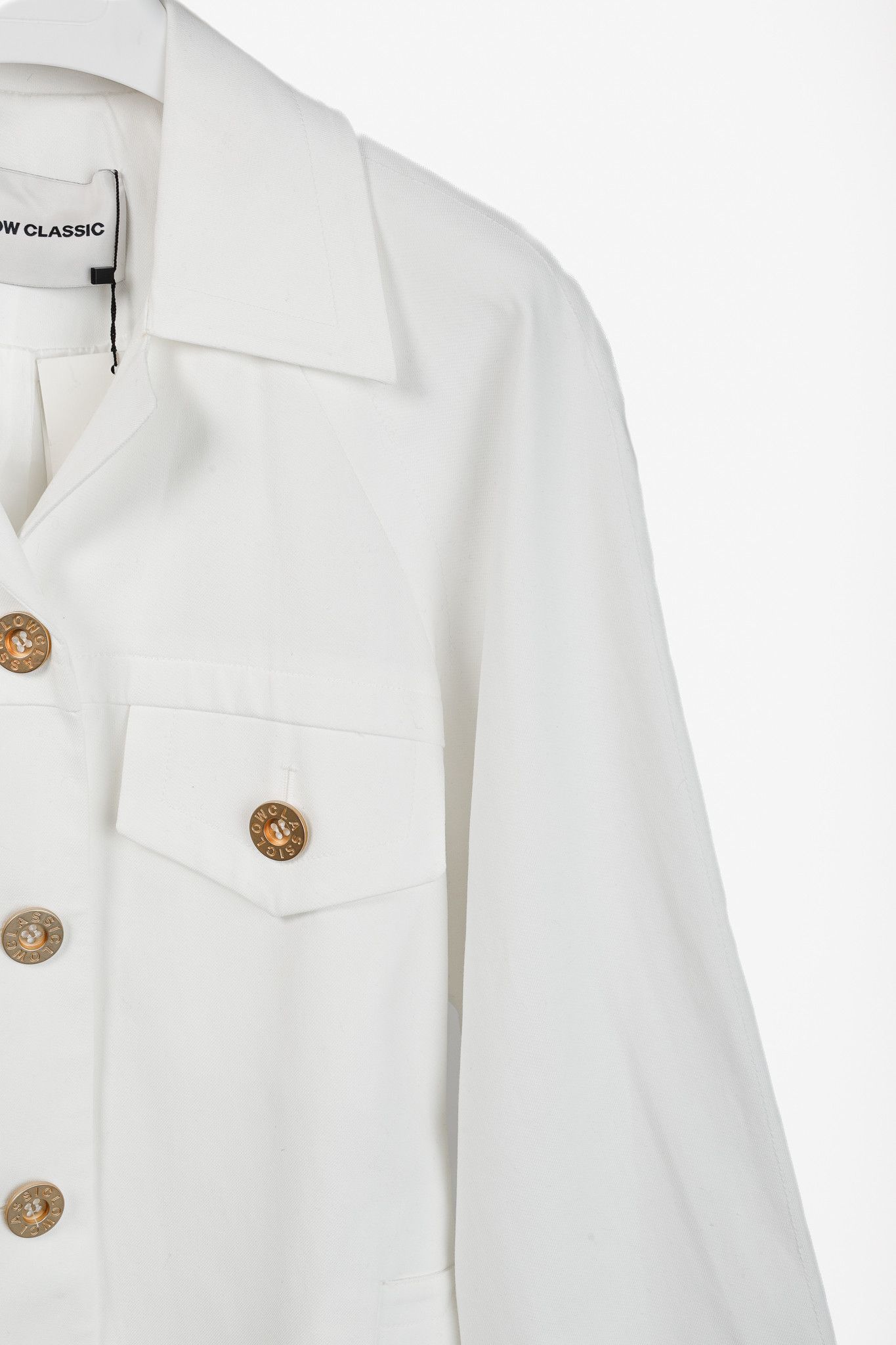 LOW CLASSIC Low Classic White 22PF Down Pocket Cotton-Blend Jacket Size XS / US 0-2 / IT 36-38 - 5 Thumbnail