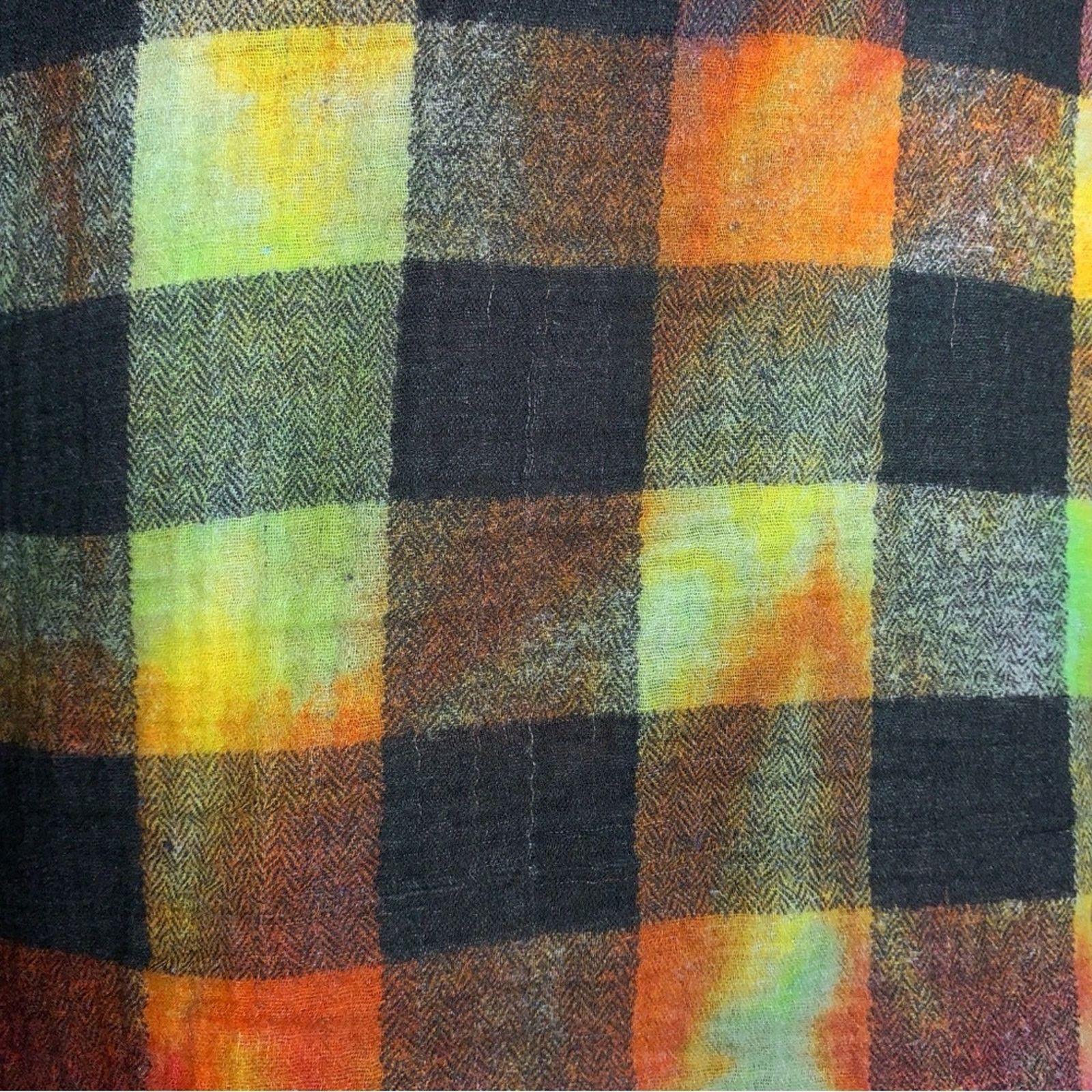 R13 R13 Oversized Drop Neck Shirt (Sz XS) Rainbow Plaid Check Size XS / US 0-2 / IT 36-38 - 14 Thumbnail