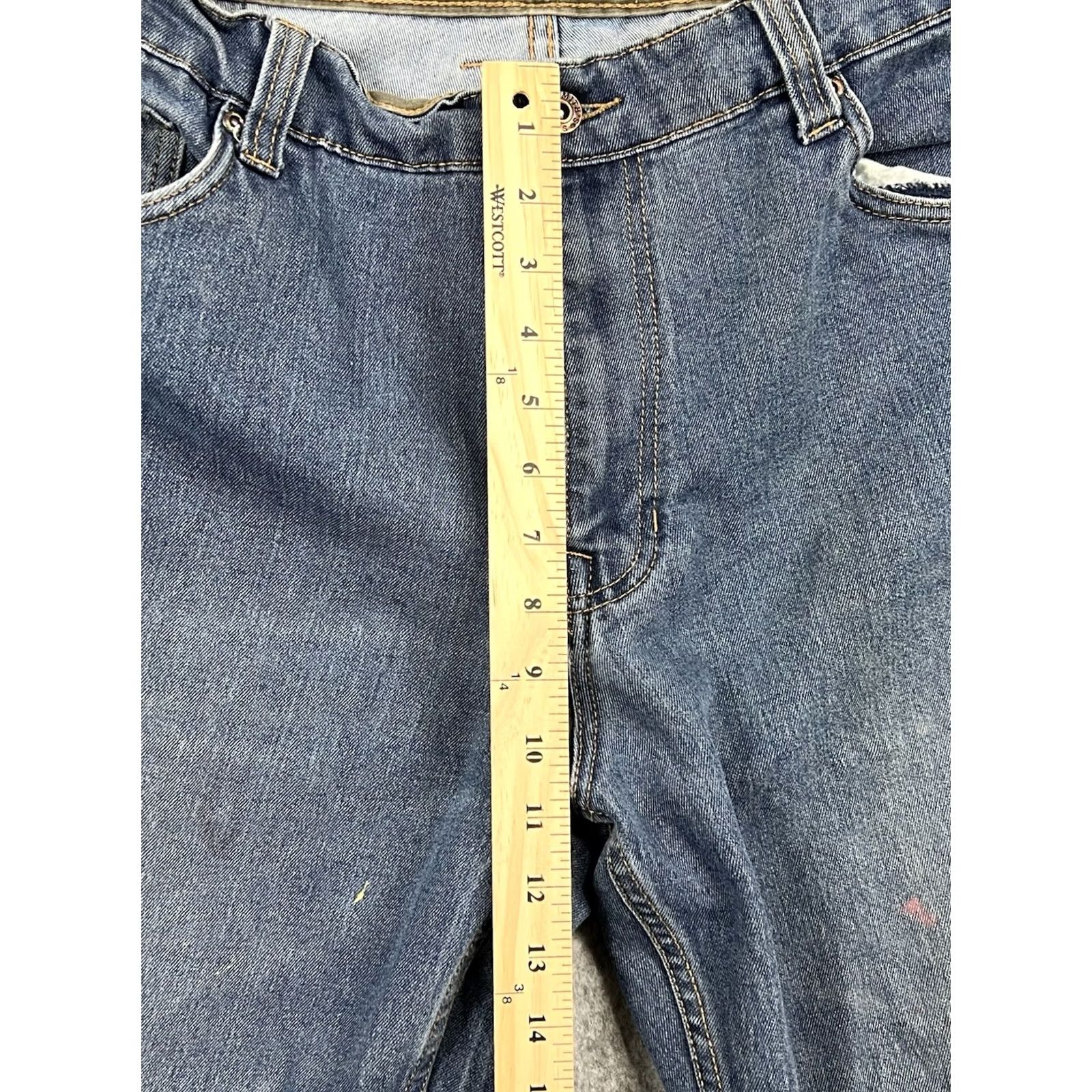 Vintage Smiths Workwear Jeans Stretch Relaxed Fit Blue Medium Wash 38x30 Mens Regular 5-Pocket Denim Straight Zip Size US 38 / EU 54 - 2 Thumbnail