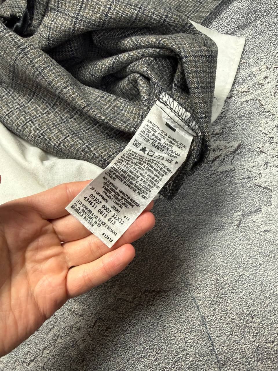 Levi's Levi's Sta-Prest Grey Check Casual Chino Pants Size US 32 / EU 48 - 11 Thumbnail