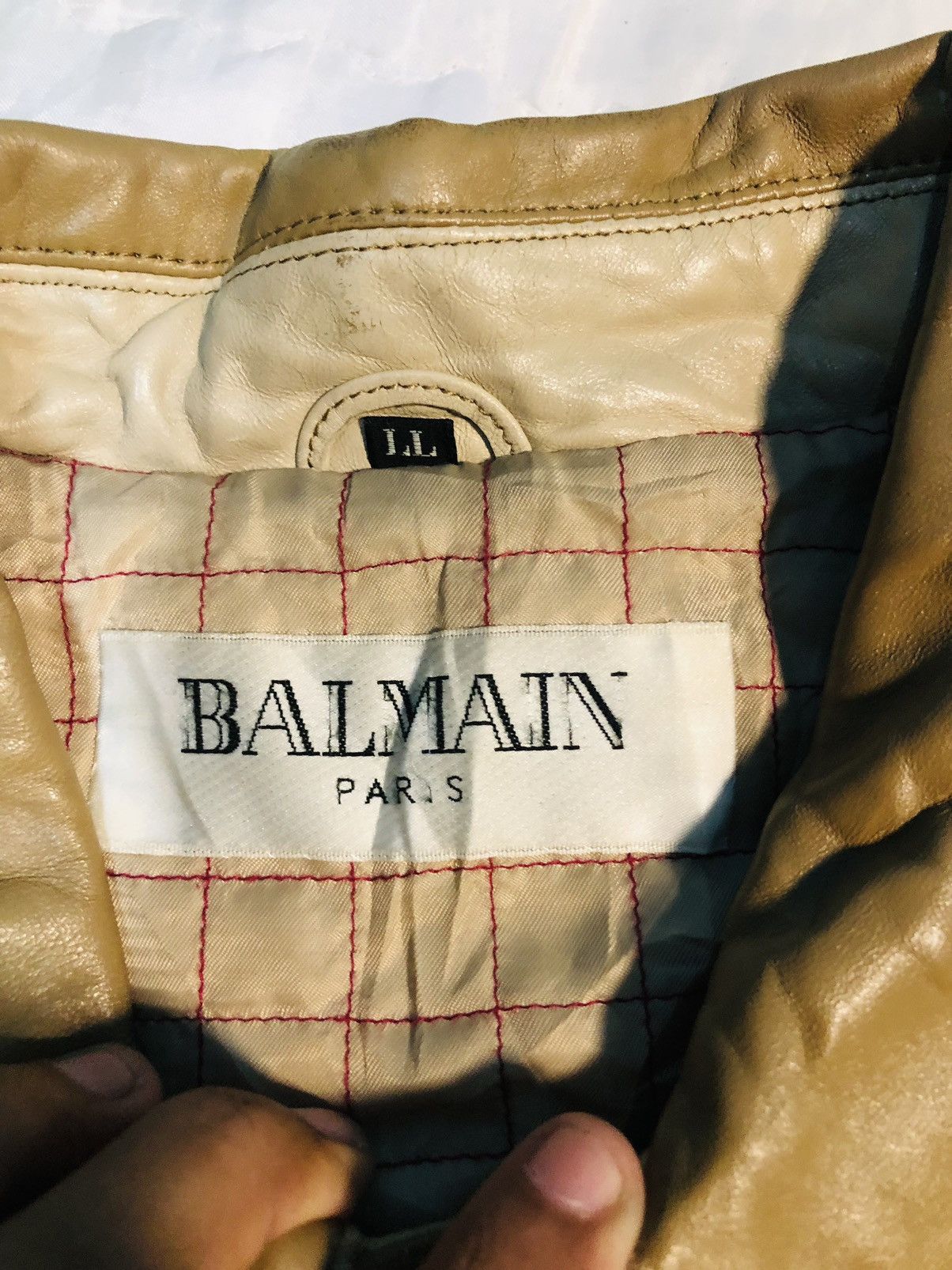 Balmain × Vintage Balmain Leather Jacket Zippered (11) Size US XXL / EU 58 / 5 - 8 Thumbnail