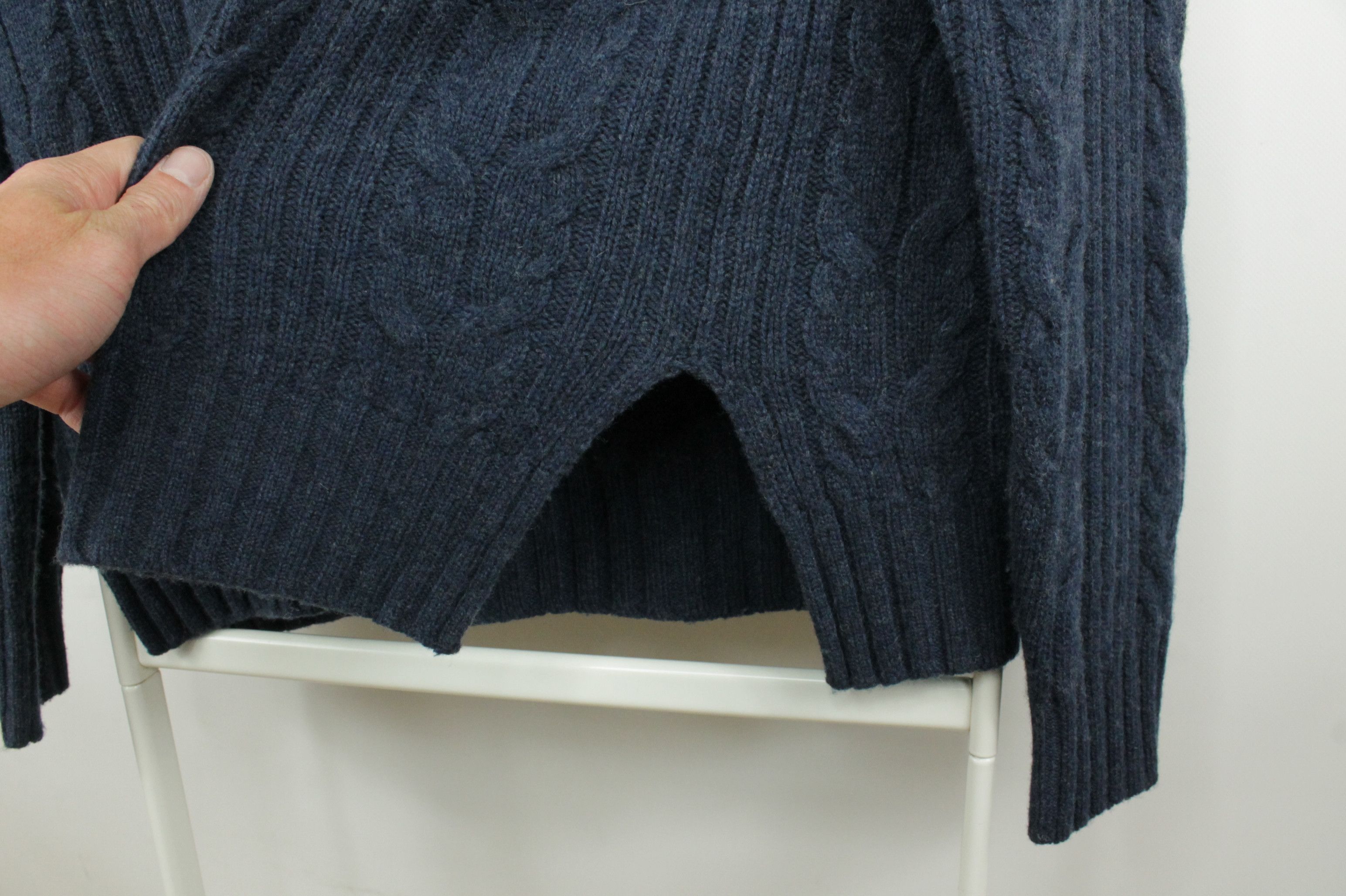 Ballantyne Ballantyne Cable Knit Navy Wool Sweater Women's Size M / US 6-8 / IT 42-44 - 12 Thumbnail