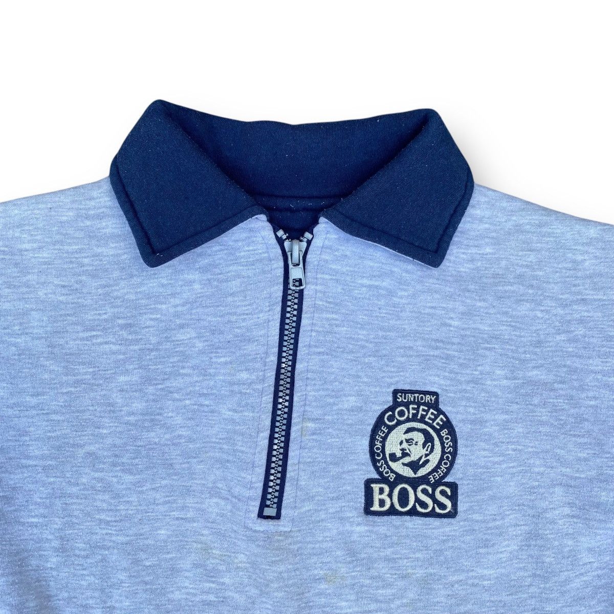 Japanese Brand × Vintage Vintage 90s Suntory Coffee Boss Half Zipper Sweatshirt. #E5 Size US M / EU 48-50 / 2 - 2 Thumbnail