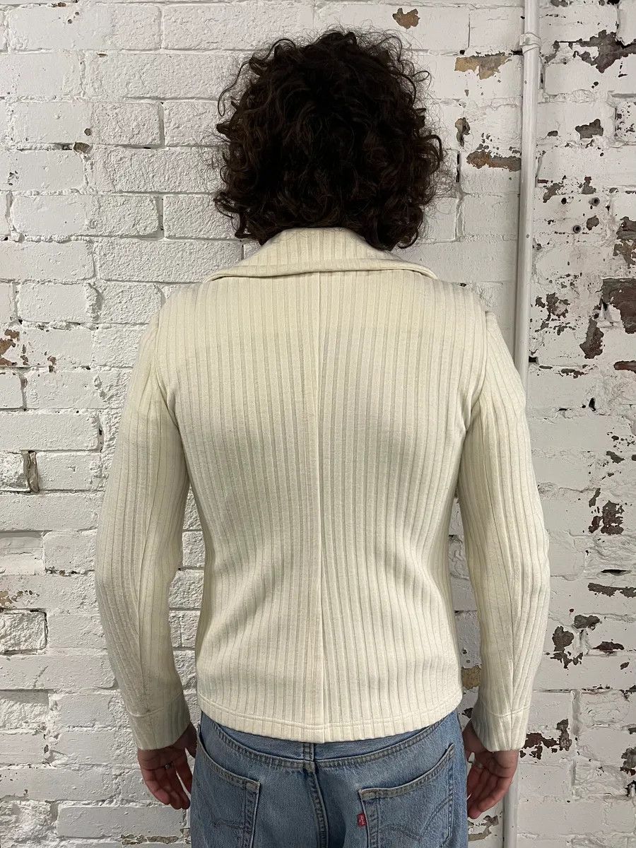 Vintage 2000s Plein Sud Ribbed Texture White Cream Jacket Size US S / EU 44-46 / 1 - 3 Thumbnail