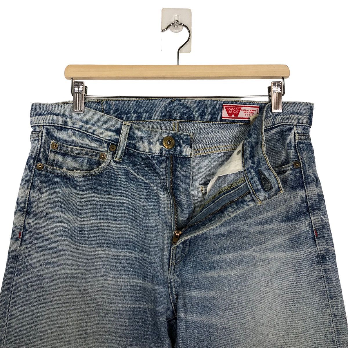 Japanese Brand 🔥VINTAGE RODEO CROWNS DISTRESSED JEANS PUNK DESIGN Size US 35 - 9 Thumbnail