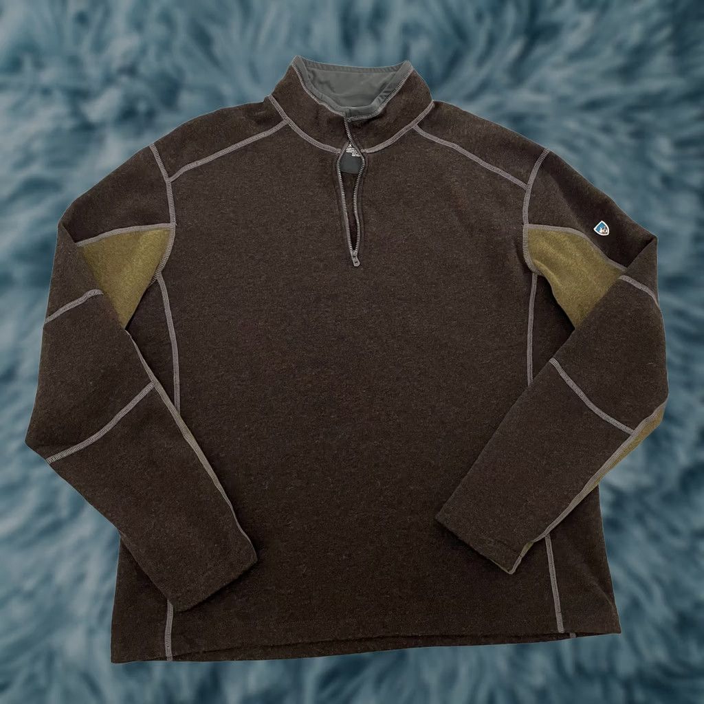 Vintage Kuhl Revel Sweater Adult 2XL Brown 1/4 Zip Pullover Fleece Outdoor Performance Shirt Size US XXL / EU 58 / 5 - 1 Thumbnail