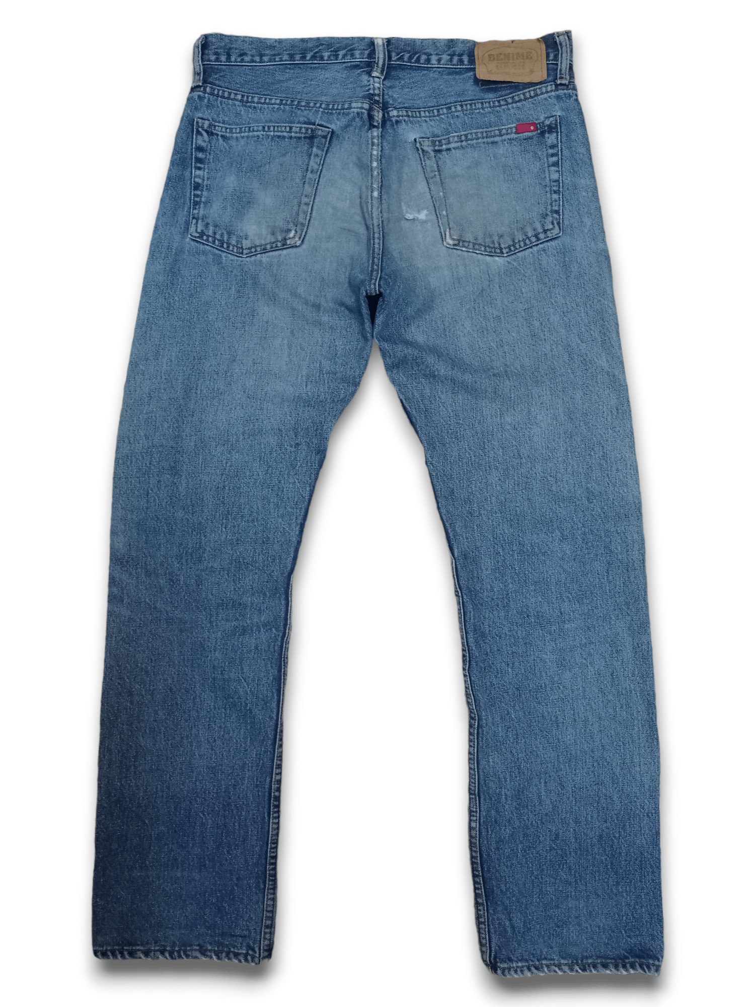 Denime Vintage Denime Japan Patched Distressed Loose Jeans 33x31 Size US 33 - 2 Thumbnail