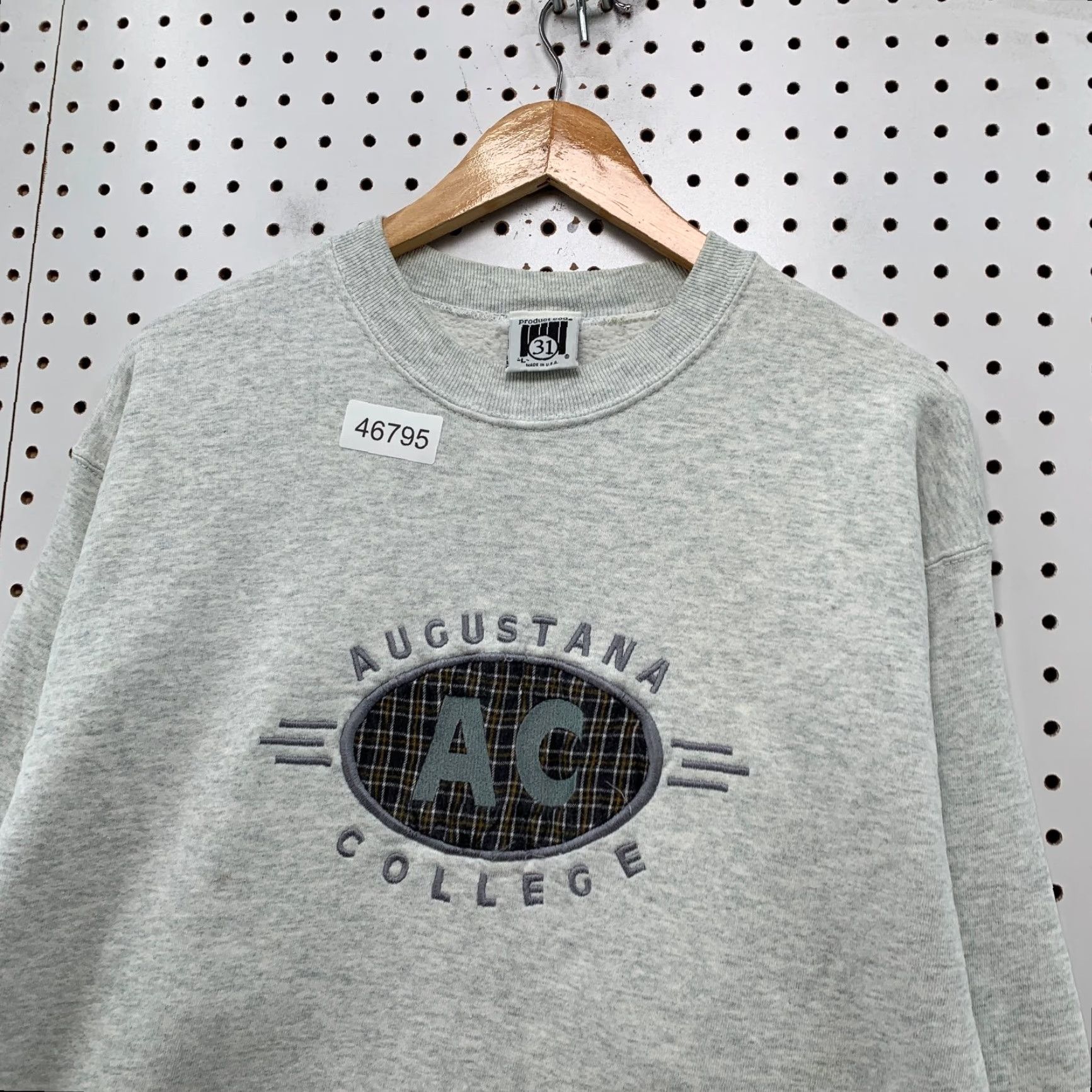 Vintage VINTAGE Augustana College Sweatshirt Mens Large Gray Fleece Embroidered USA Size US L / EU 52-54 / 3 - 6 Thumbnail