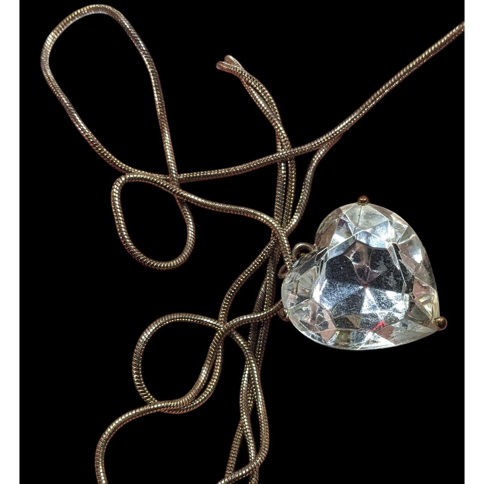 Other Coquette Glam Chunky Heart Gemmed Pendant Necklace Size ONE SIZE - 5 Thumbnail