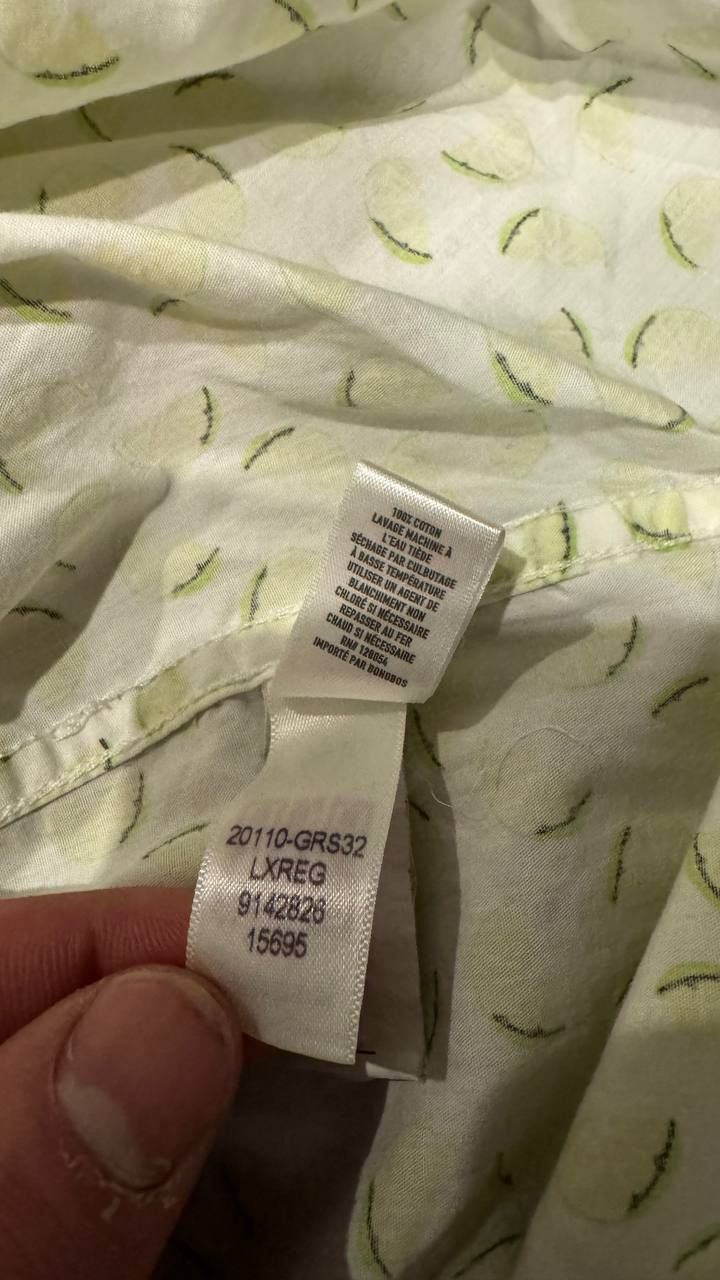Bonobos Bonobos Slim Fit Lime Print Short Sleeve Shirt L Size US L / EU 52-54 / 3 - 5 Thumbnail