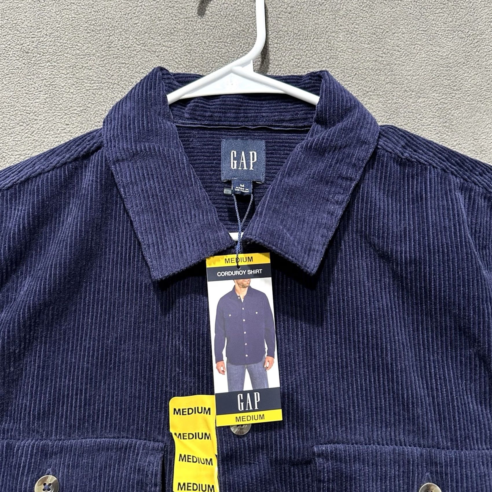 Gap GAP Shirt Mens M Navy Blue Corduroy Long Sleeve Button Up MSRP 80 Size US M / EU 48-50 / 2 - 3 Thumbnail