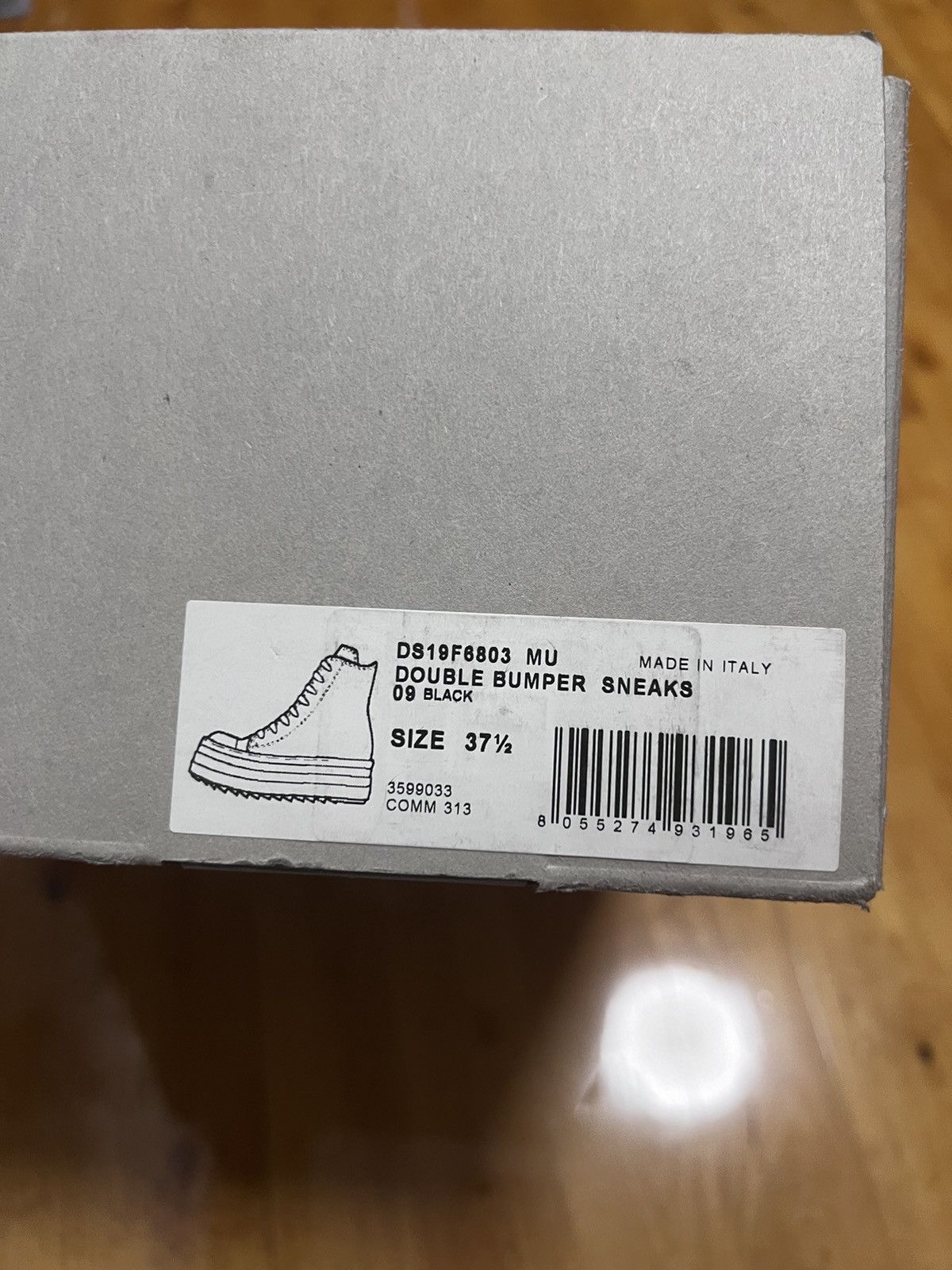 Rick Owens Drkshdw Rick owens drkshdw double bumper ramones Size US 7.5 / IT 37.5 - 12 Thumbnail
