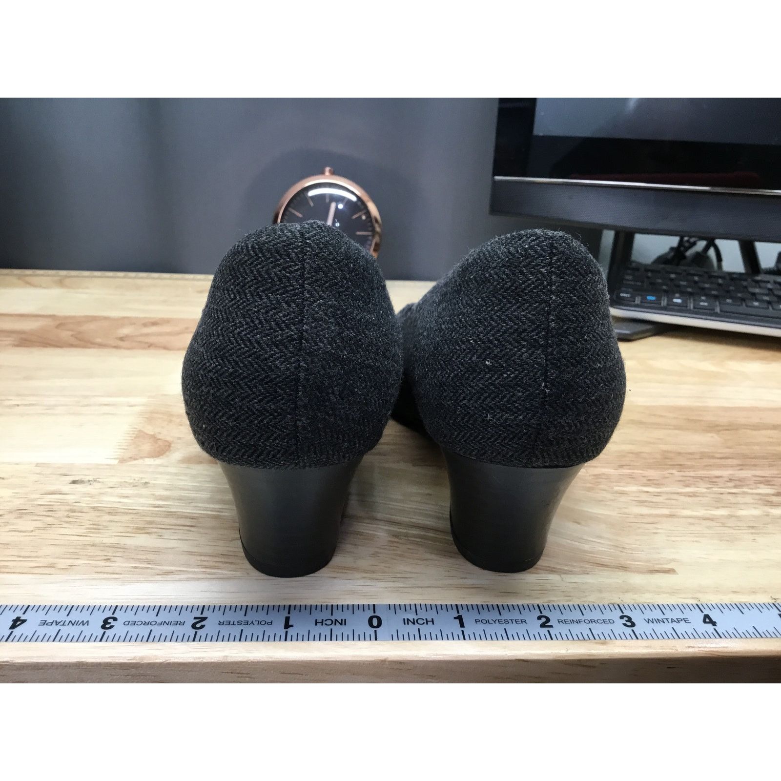 Clarks Clarks Teresa Step Women's 8 Black Tweed Pointed Toe Pumps Size US 8 / IT 38 - 3 Thumbnail